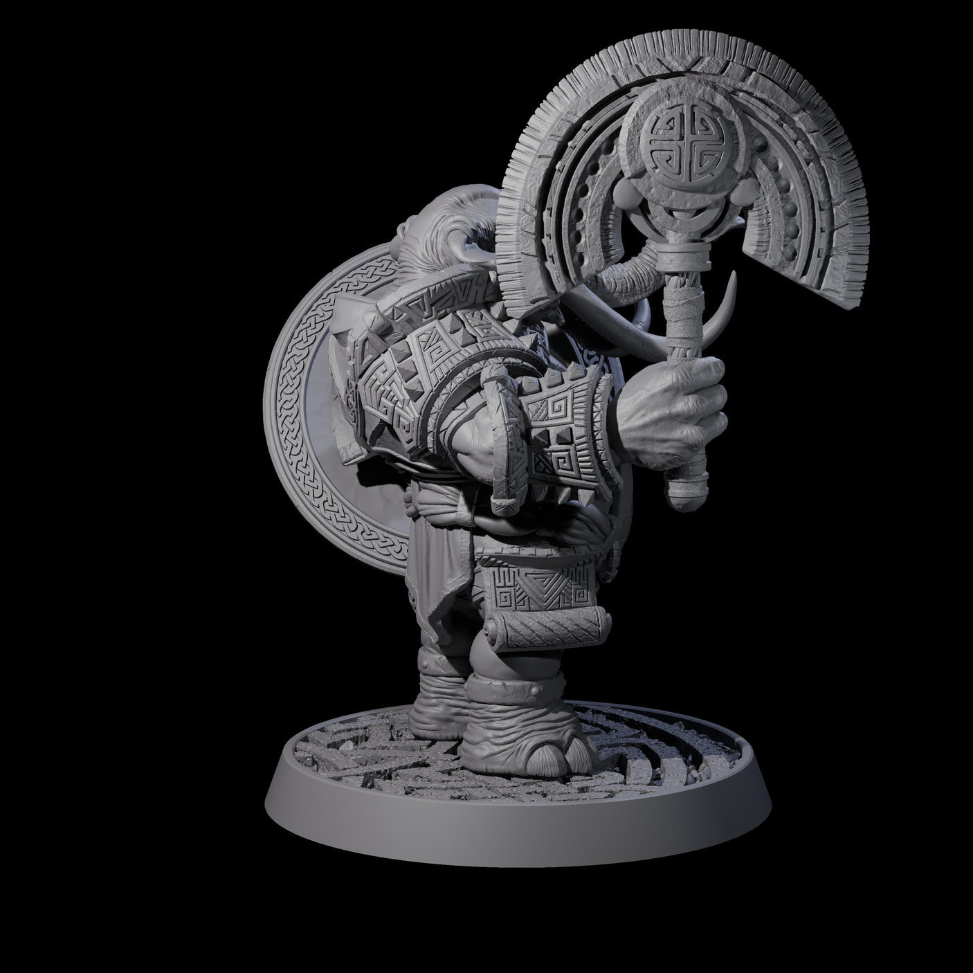 Brave Armoured Loxodon N Miniature for Dungeons and Dragons, Pathfinder or other TTRPGs
