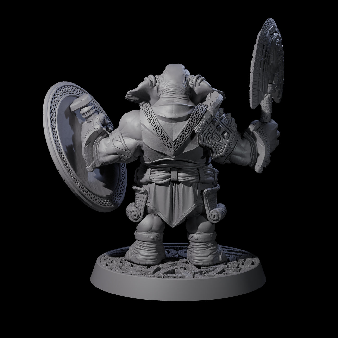 Brave Armoured Loxodon N Miniature for Dungeons and Dragons, Pathfinder or other TTRPGs