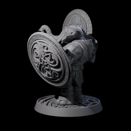 Brave Armoured Loxodon N Miniature for Dungeons and Dragons, Pathfinder or other TTRPGs