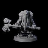 Brave Armoured Loxodon Phalanx Miniature for Dungeons and Dragons, Pathfinder or other TTRPGs