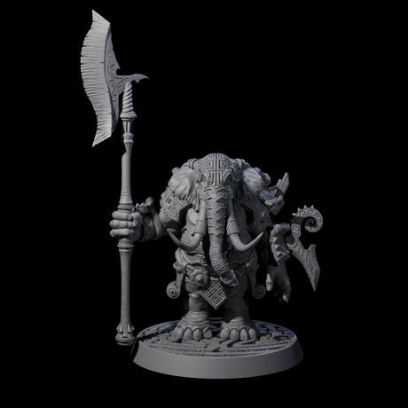 Brave Armoured Loxodon Phalanx Miniature for Dungeons and Dragons, Pathfinder or other TTRPGs