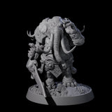 Brave Armoured Loxodon Phalanx Miniature for Dungeons and Dragons, Pathfinder or other TTRPGs