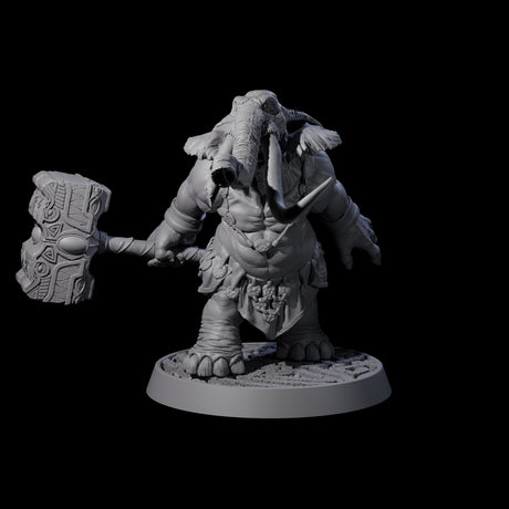 Brave Armoured Loxodon Phalanx Miniature for Dungeons and Dragons, Pathfinder or other TTRPGs