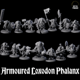 Brave Armoured Loxodon Phalanx Miniature for Dungeons and Dragons, Pathfinder or other TTRPGs