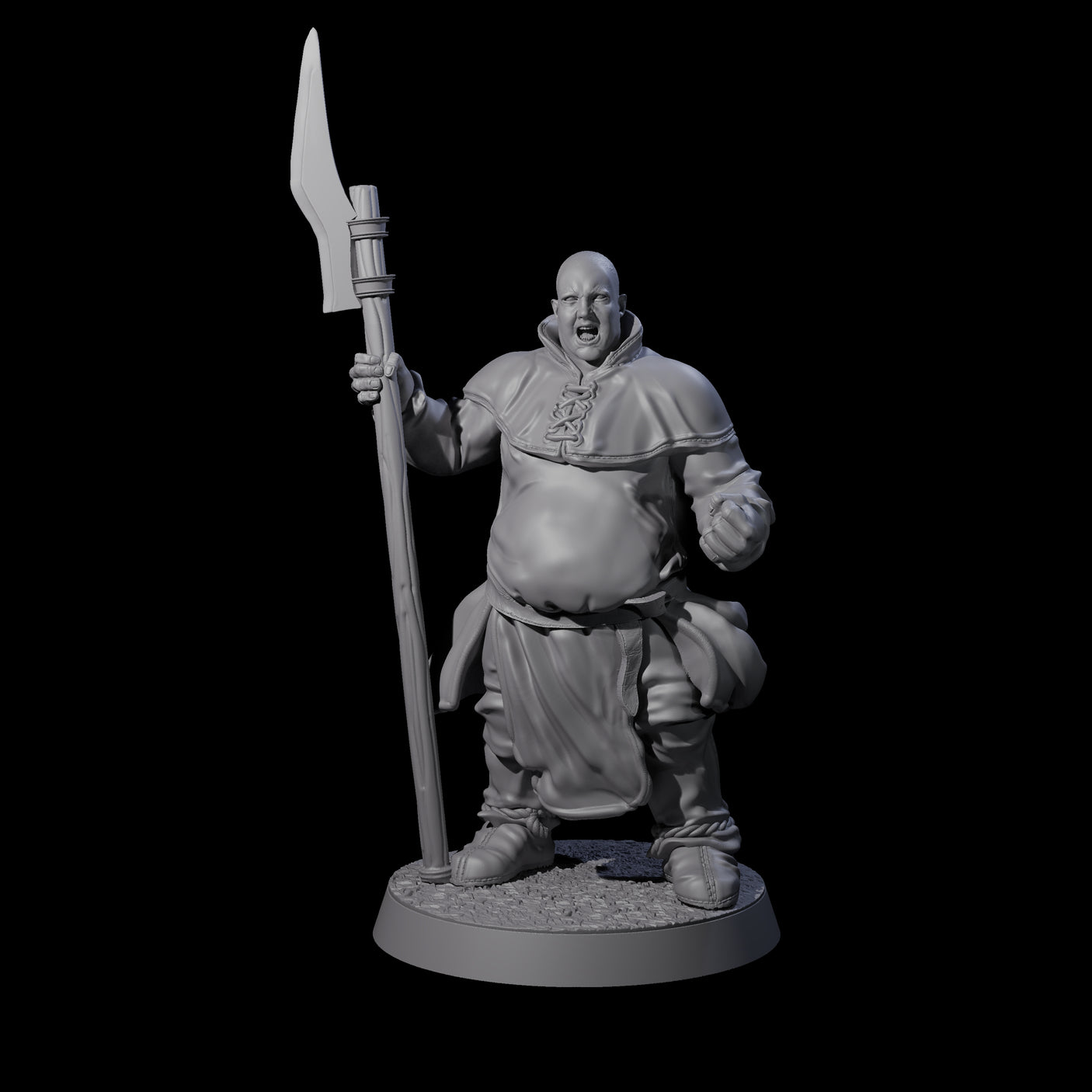 Brave Peasant Soldier A Miniature for Dungeons and Dragons, Pathfinder or other TTRPGs