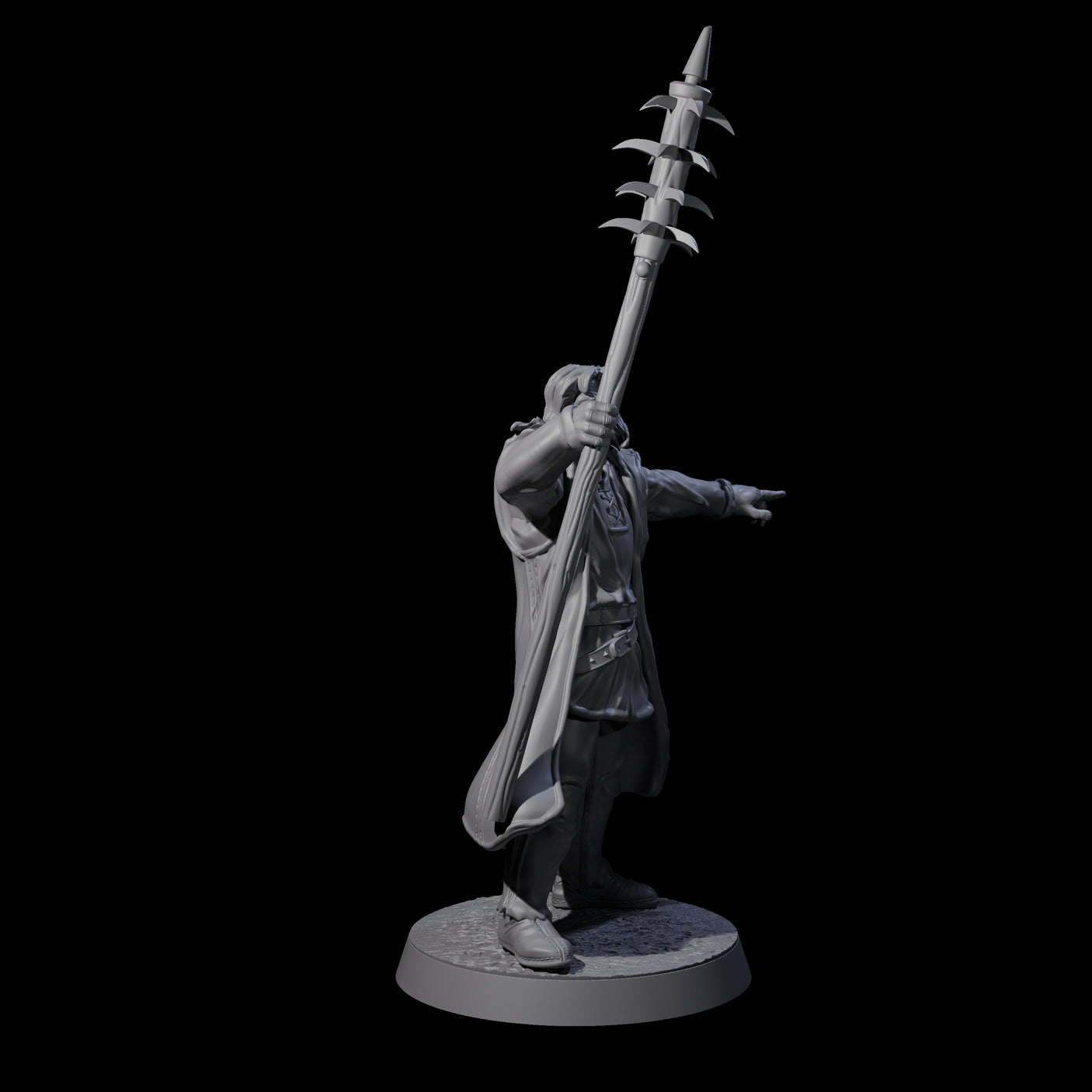 Brave Peasant Soldier C Miniature for Dungeons and Dragons, Pathfinder or other TTRPGs