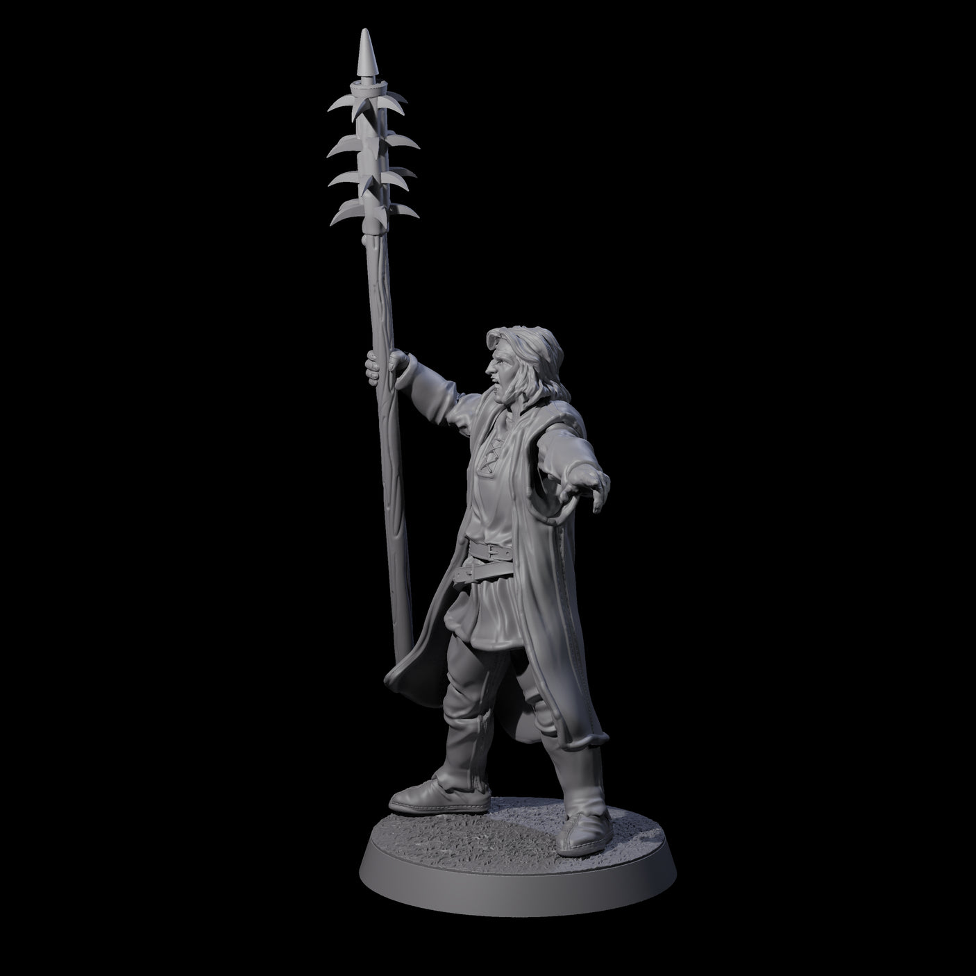 Brave Peasant Soldier C Miniature for Dungeons and Dragons, Pathfinder or other TTRPGs