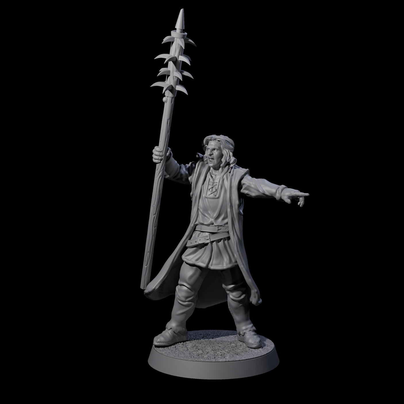 Brave Peasant Soldier C Miniature for Dungeons and Dragons, Pathfinder or other TTRPGs