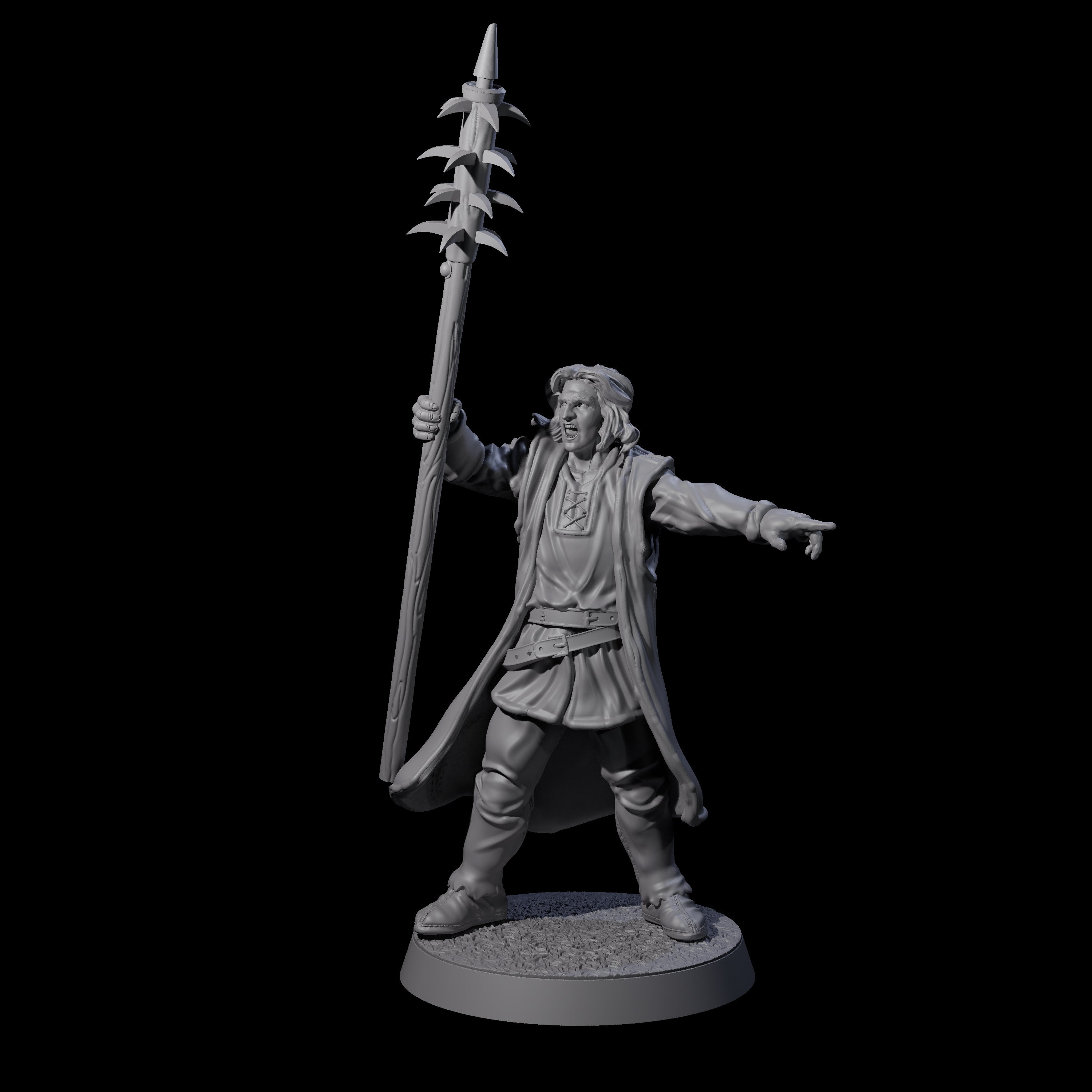 Brave Peasant Soldier C Miniature for Dungeons and Dragons, Pathfinder or other TTRPGs