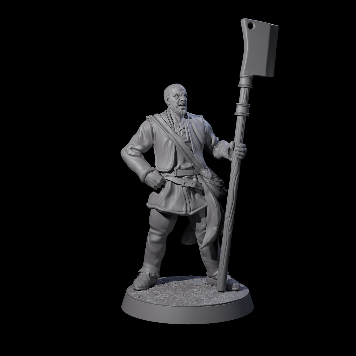 Brave Peasant Soldier D Miniature for Dungeons and Dragons, Pathfinder or other TTRPGs
