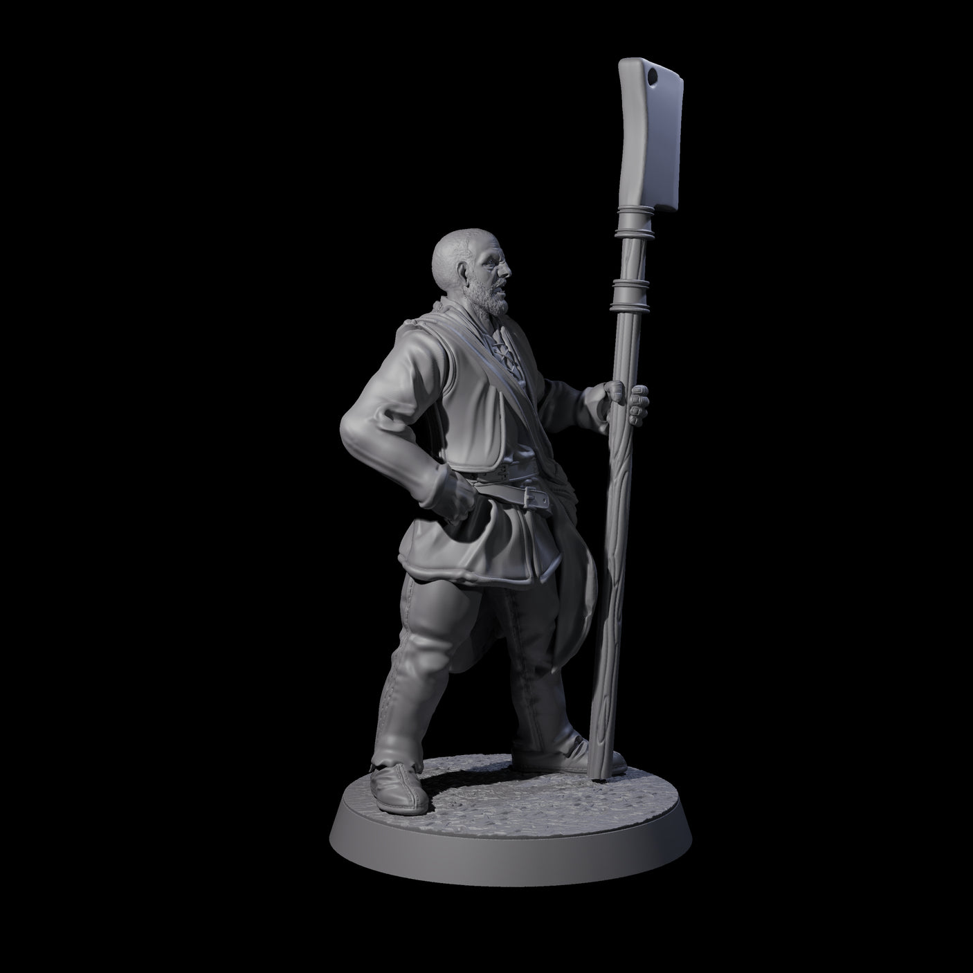 Brave Peasant Soldier D Miniature for Dungeons and Dragons, Pathfinder or other TTRPGs