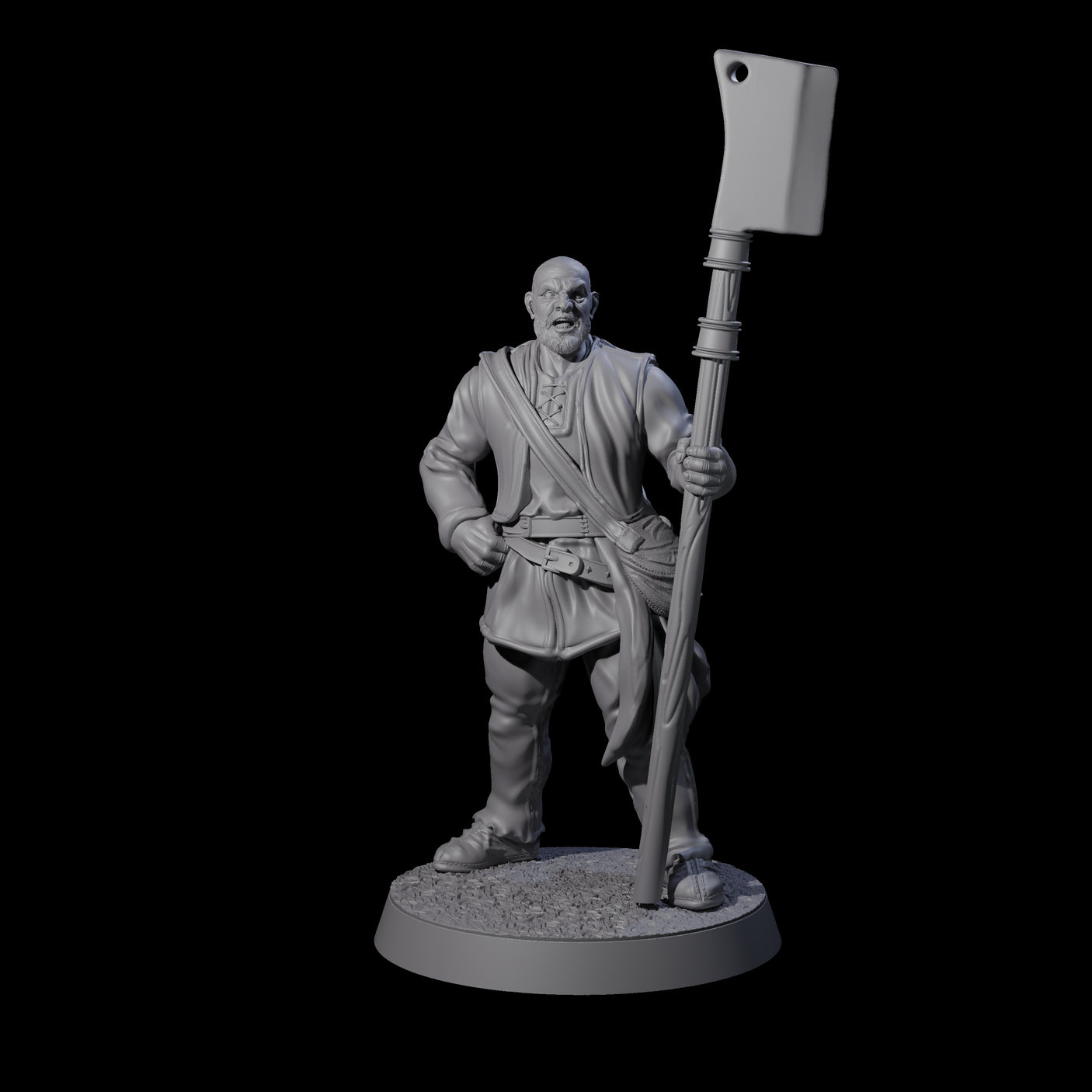 Brave Peasant Soldier D Miniature for Dungeons and Dragons, Pathfinder or other TTRPGs