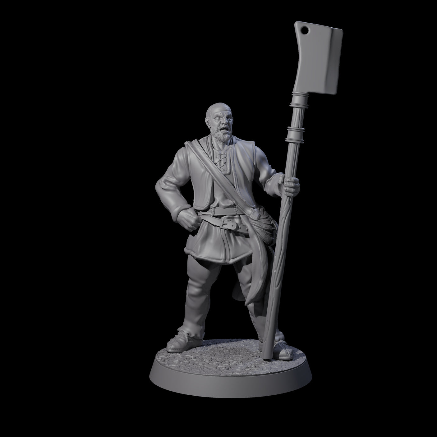 Brave Peasant Soldier D Miniature for Dungeons and Dragons, Pathfinder or other TTRPGs