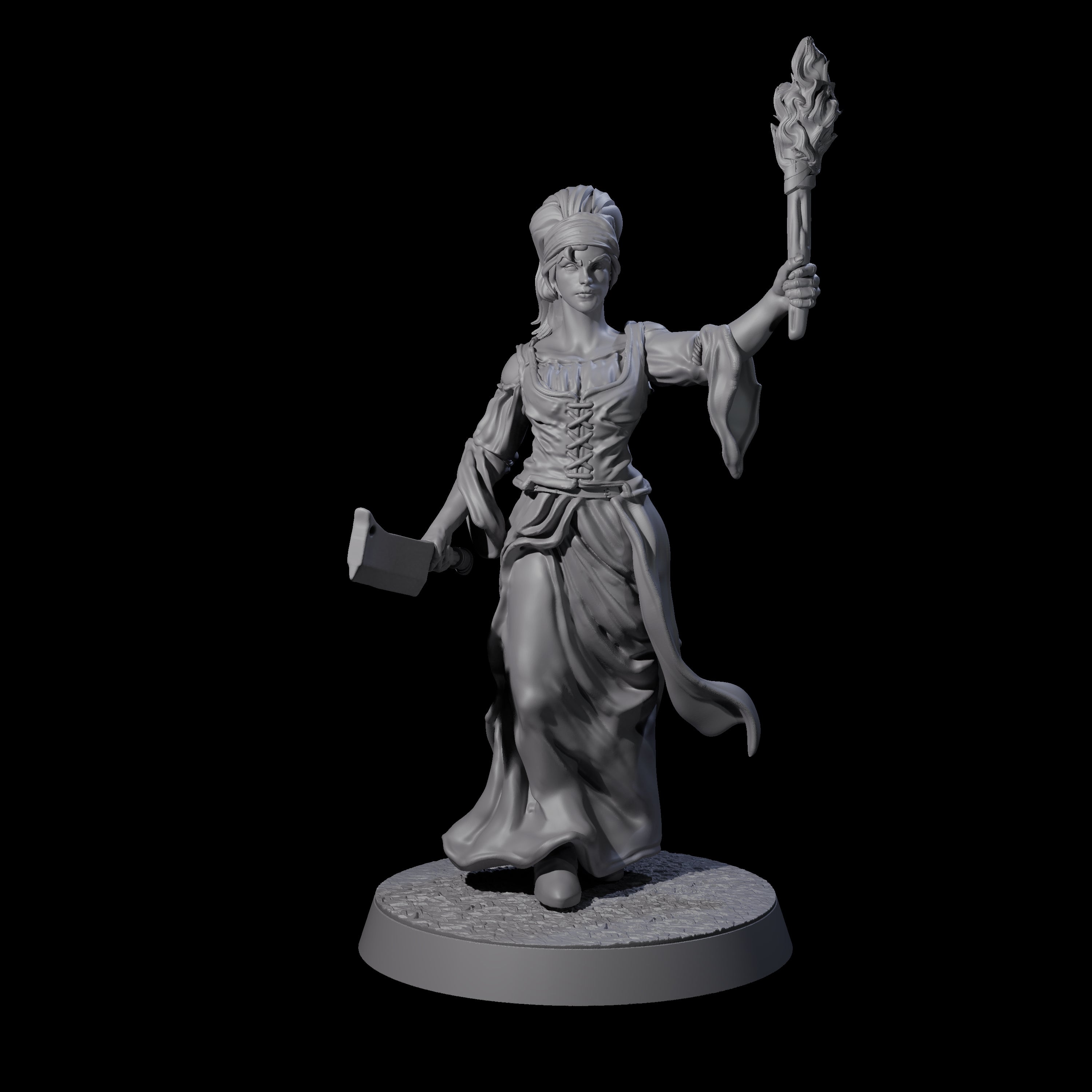 Brave Peasant Soldier E Miniature for Dungeons and Dragons, Pathfinder or other TTRPGs