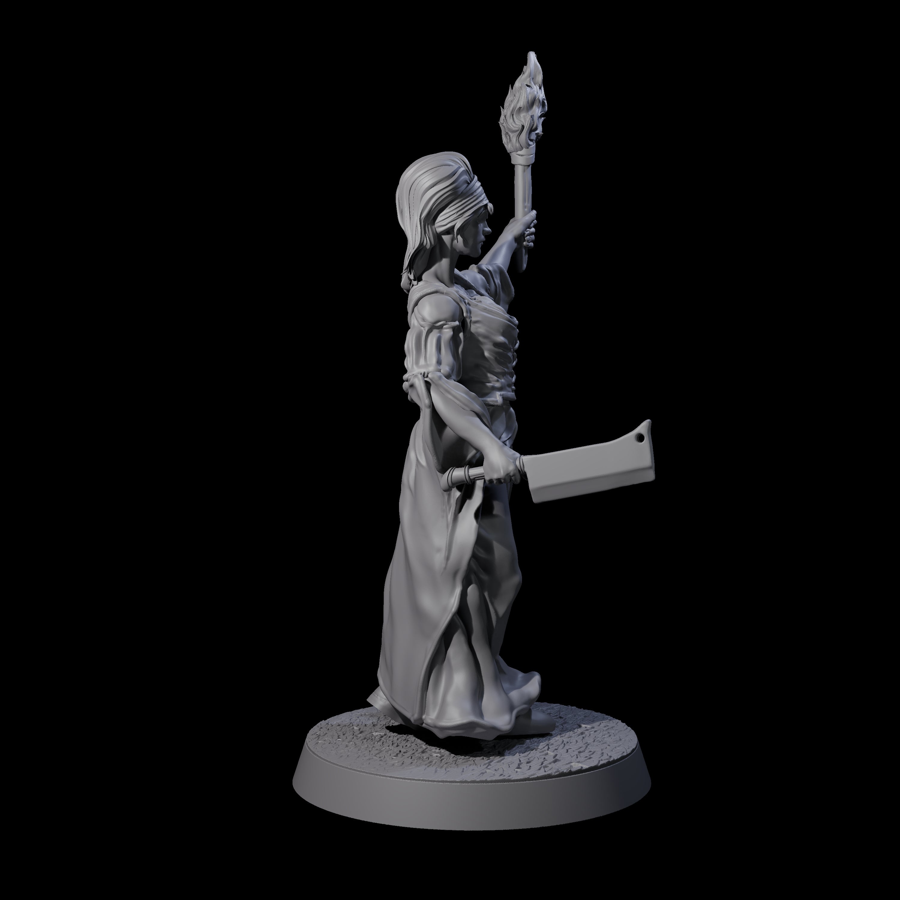 Brave Peasant Soldier E Miniature for Dungeons and Dragons, Pathfinder or other TTRPGs