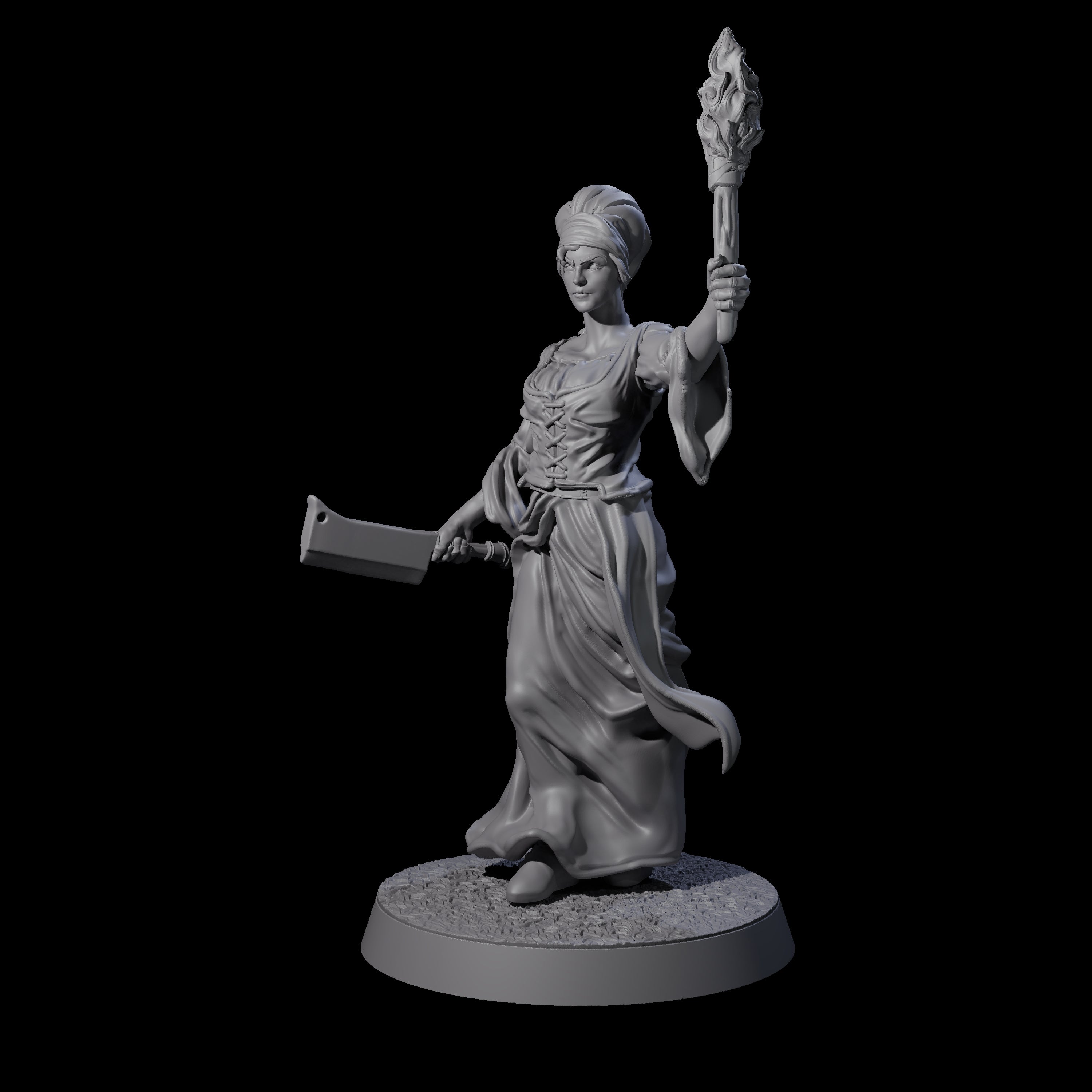 Brave Peasant Soldier E Miniature for Dungeons and Dragons, Pathfinder or other TTRPGs