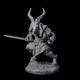 Brave Satyr Fighter A Miniature for Dungeons and Dragons, Pathfinder or other TTRPGs