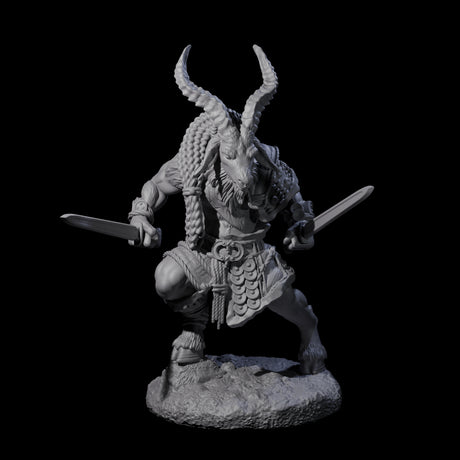 Brave Satyr Fighter A Miniature for Dungeons and Dragons, Pathfinder or other TTRPGs