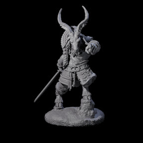 Brave Satyr Fighter B Miniature for Dungeons and Dragons, Pathfinder or other TTRPGs
