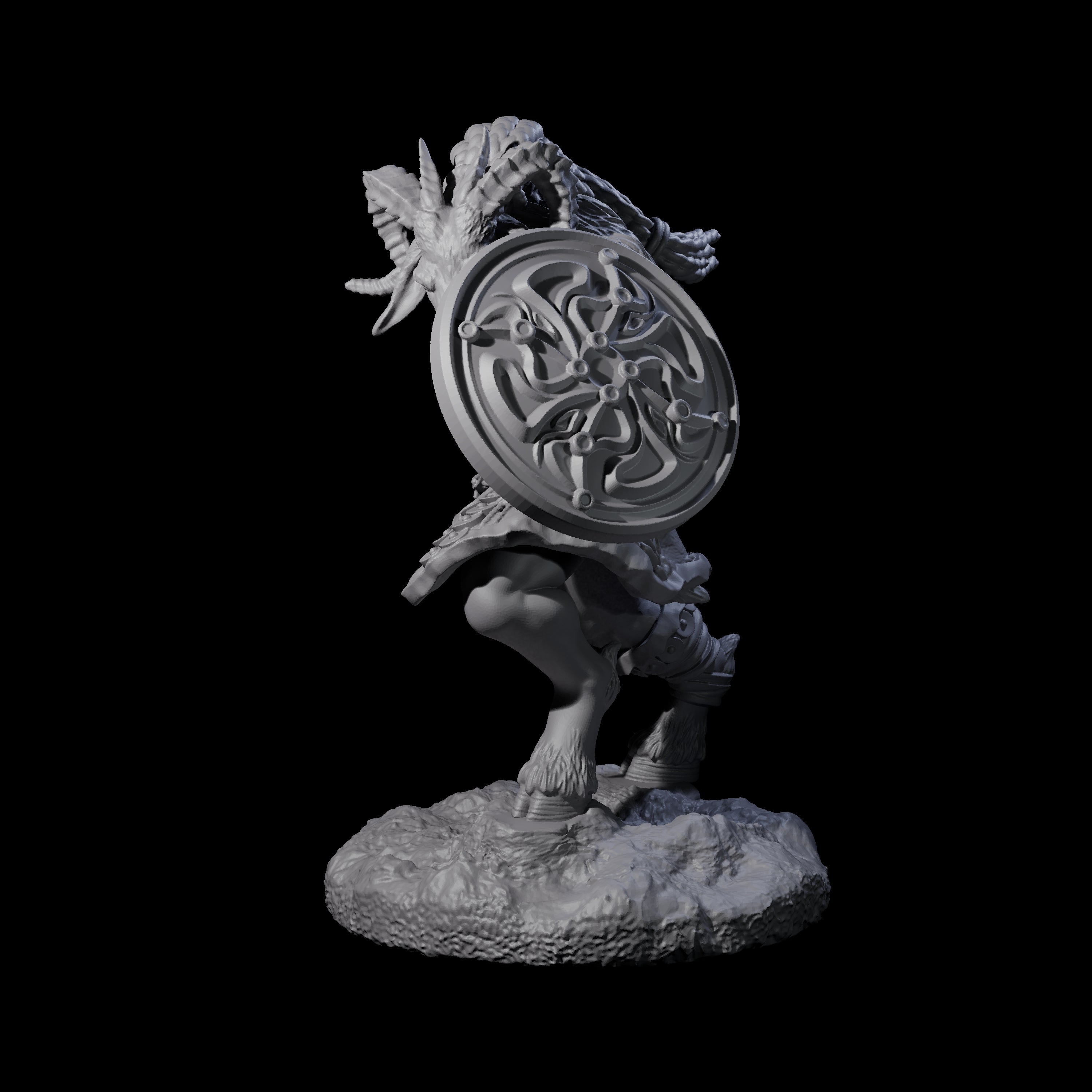 Brave Satyr Fighter C Miniature for Dungeons and Dragons, Pathfinder or other TTRPGs