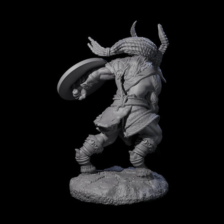 Brave Satyr Fighter D Miniature for Dungeons and Dragons, Pathfinder or other TTRPGs