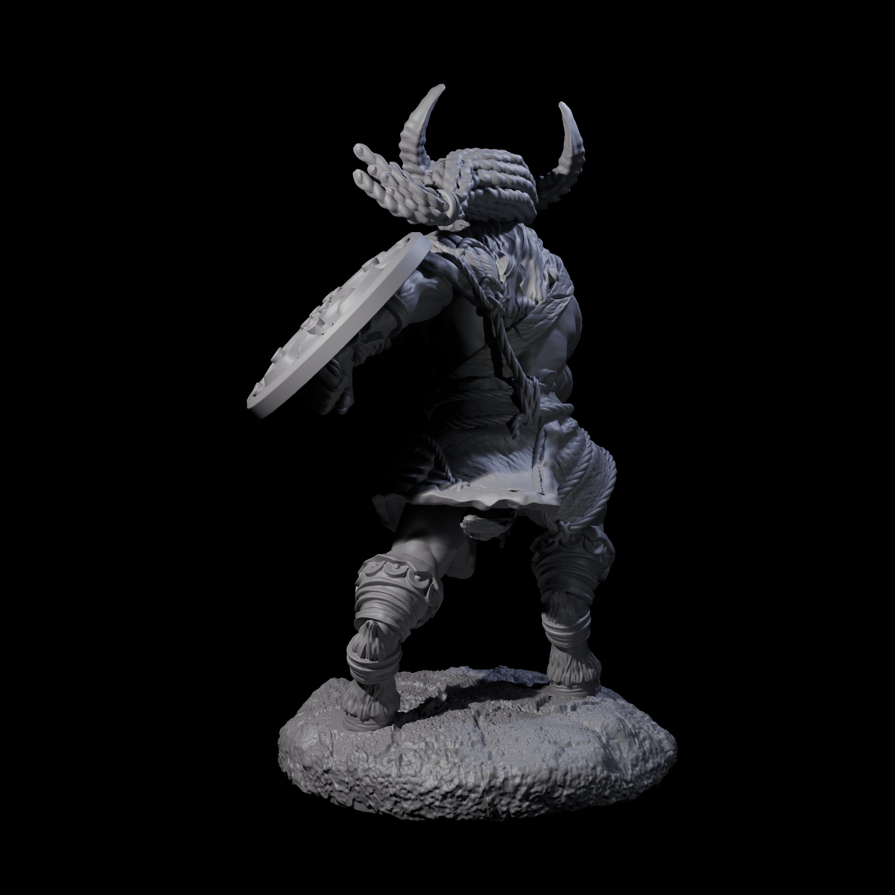 Brave Satyr Fighter D Miniature for Dungeons and Dragons, Pathfinder or other TTRPGs