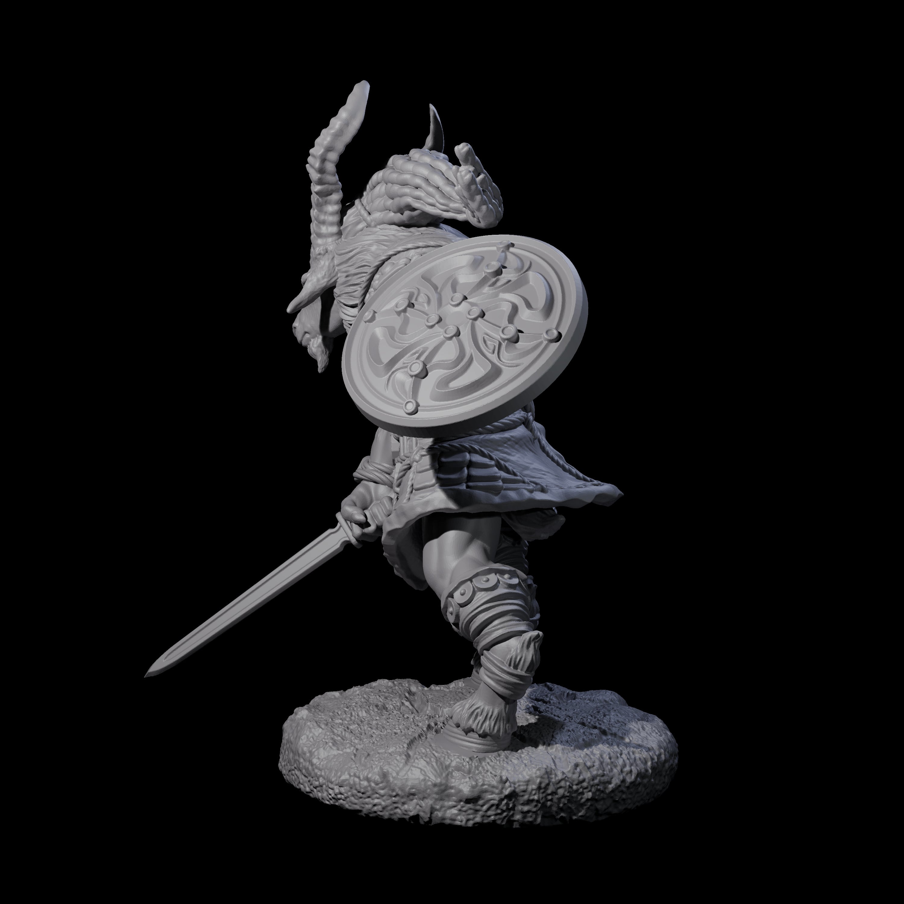 Brave Satyr Fighter D Miniature for Dungeons and Dragons, Pathfinder or other TTRPGs