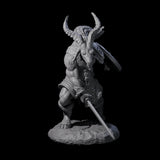 Brave Satyr Fighter D Miniature for Dungeons and Dragons, Pathfinder or other TTRPGs