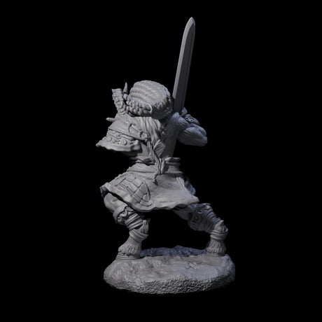 Brave Satyr Fighter E Miniature for Dungeons and Dragons, Pathfinder or other TTRPGs
