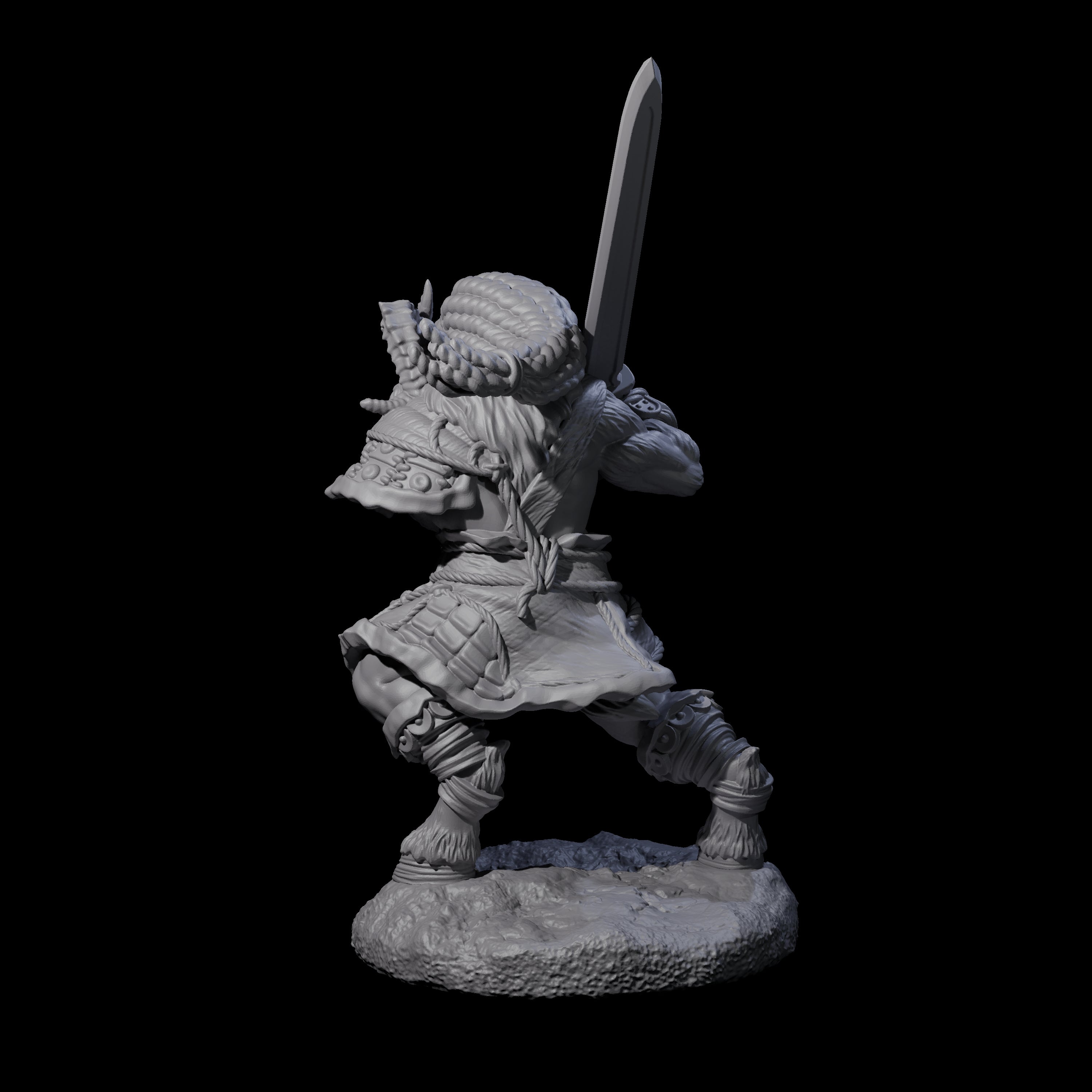 Brave Satyr Fighter E Miniature for Dungeons and Dragons, Pathfinder or other TTRPGs