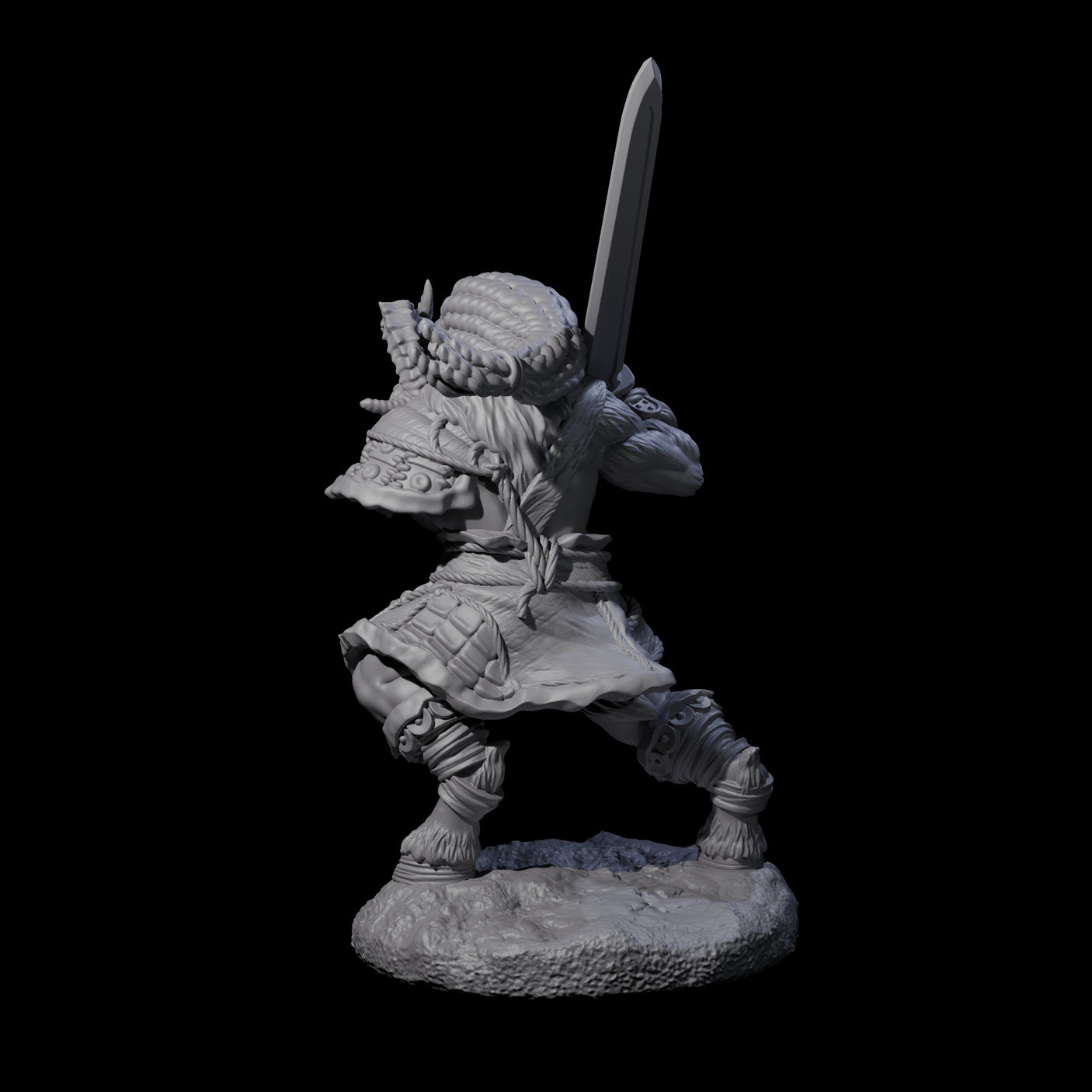 Brave Satyr Fighter E Miniature for Dungeons and Dragons, Pathfinder or other TTRPGs