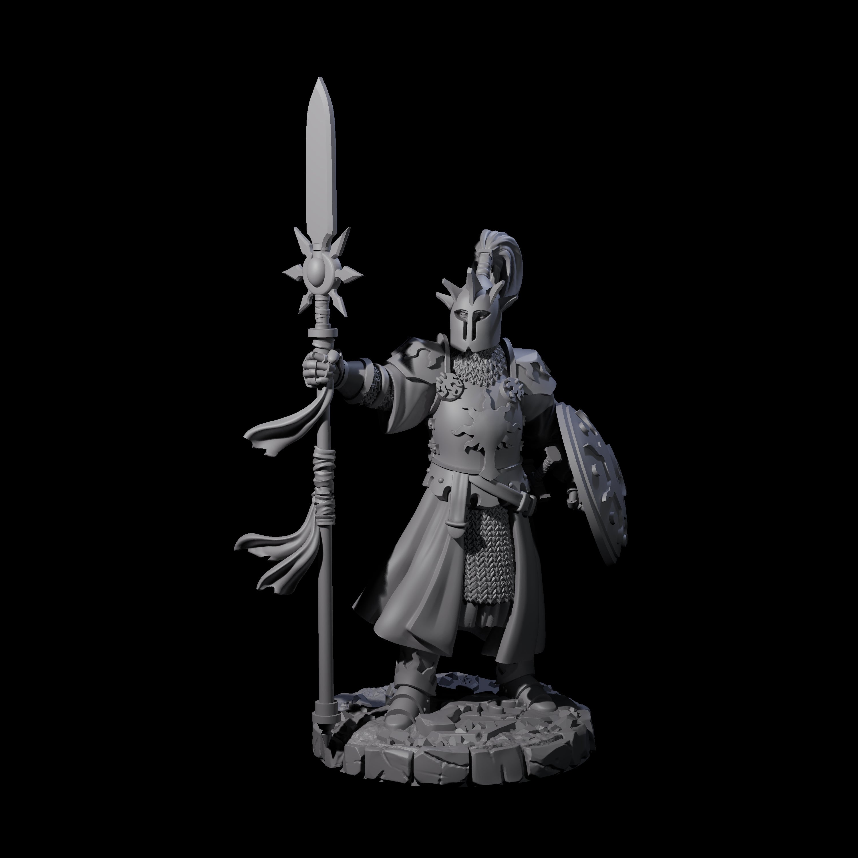 Brave Static Knight Miniature for Dungeons and Dragons, Pathfinder or other TTRPGs