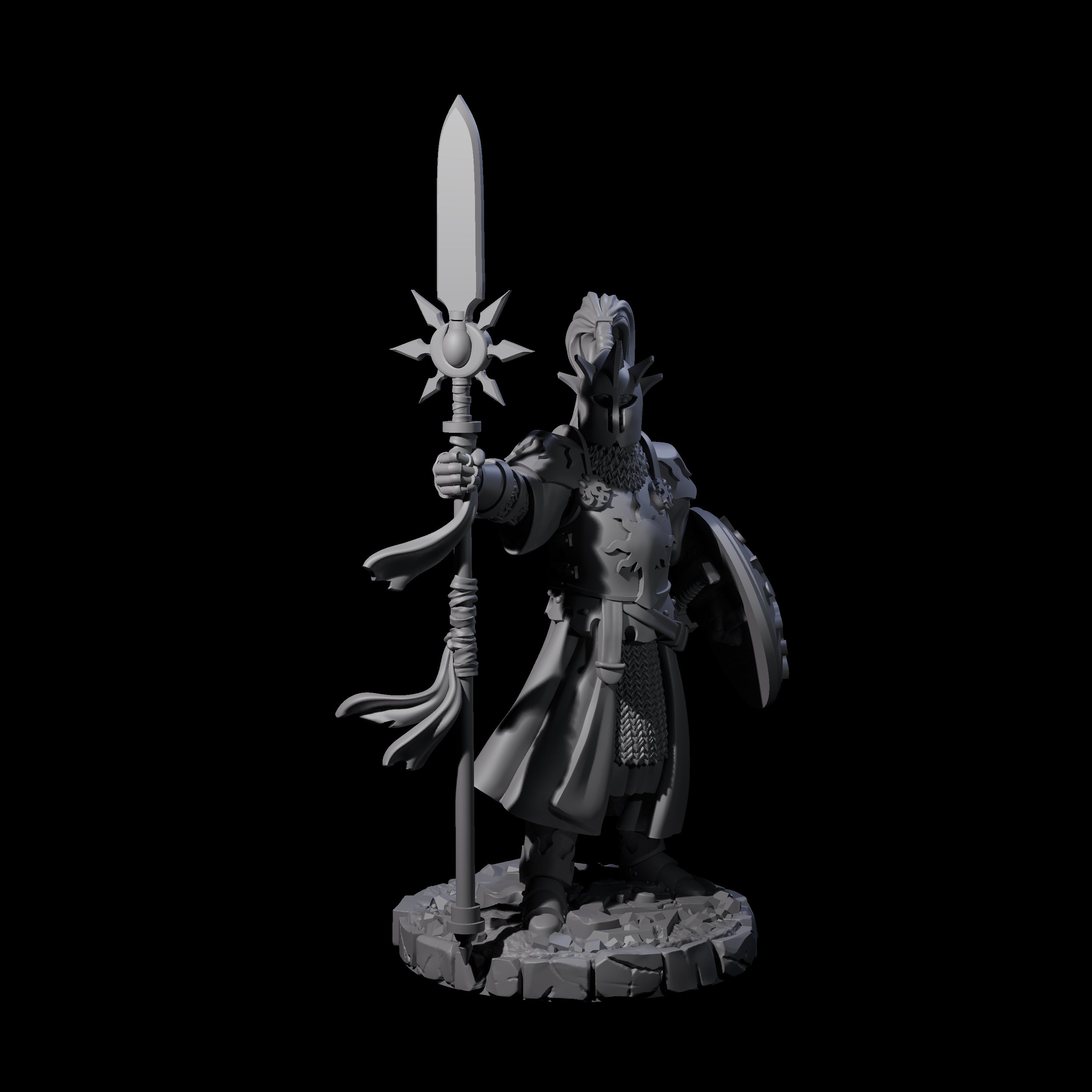 Brave Static Knight Miniature for Dungeons and Dragons, Pathfinder or other TTRPGs
