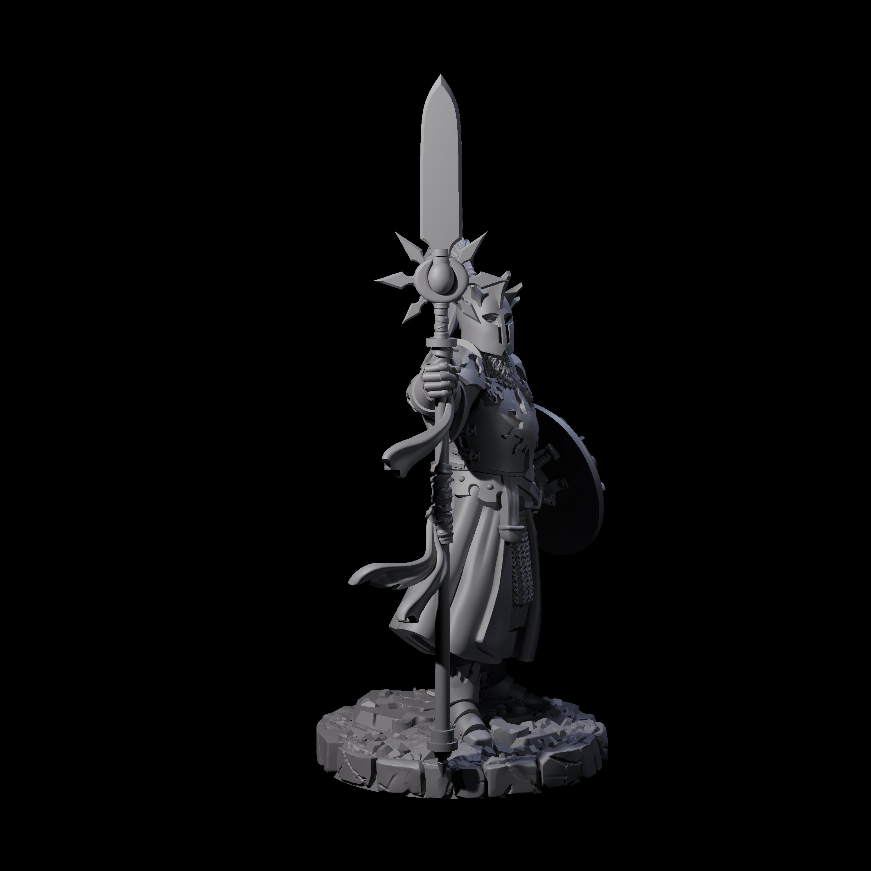 Brave Static Knight Miniature for Dungeons and Dragons, Pathfinder or other TTRPGs