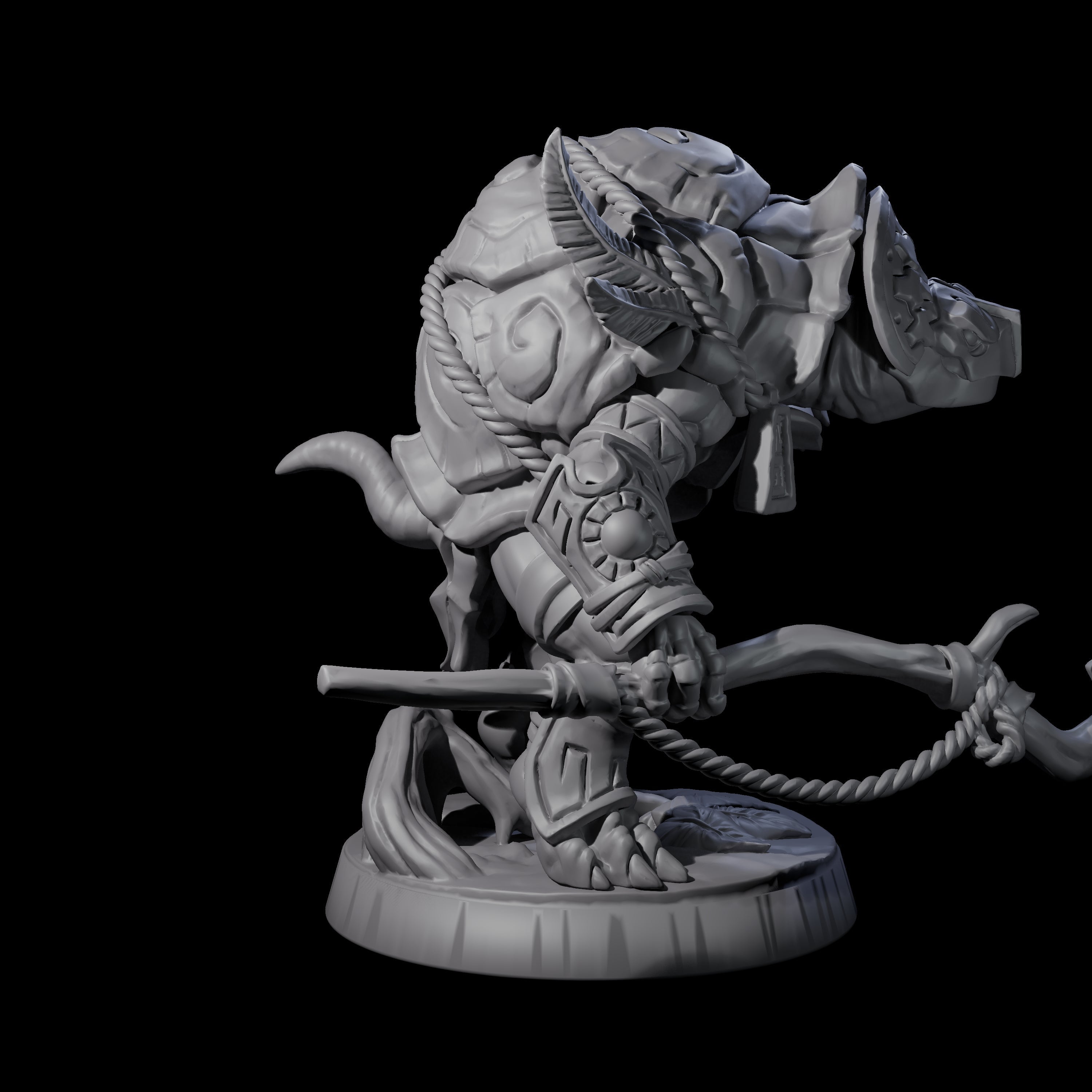 Brave Tortle Warrior A Miniature for Dungeons and Dragons, Pathfinder or other TTRPGs