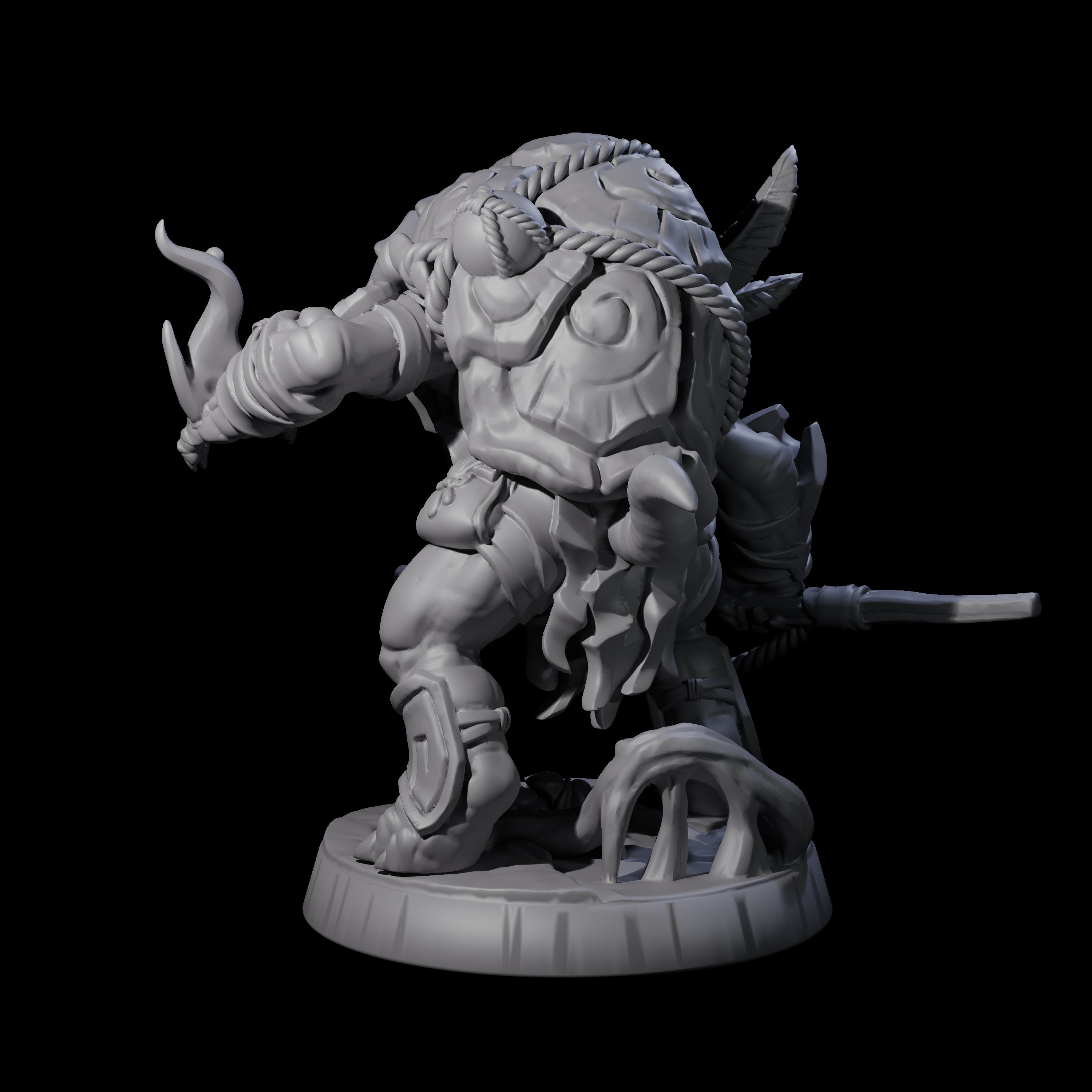 Brave Tortle Warrior A Miniature for Dungeons and Dragons, Pathfinder or other TTRPGs