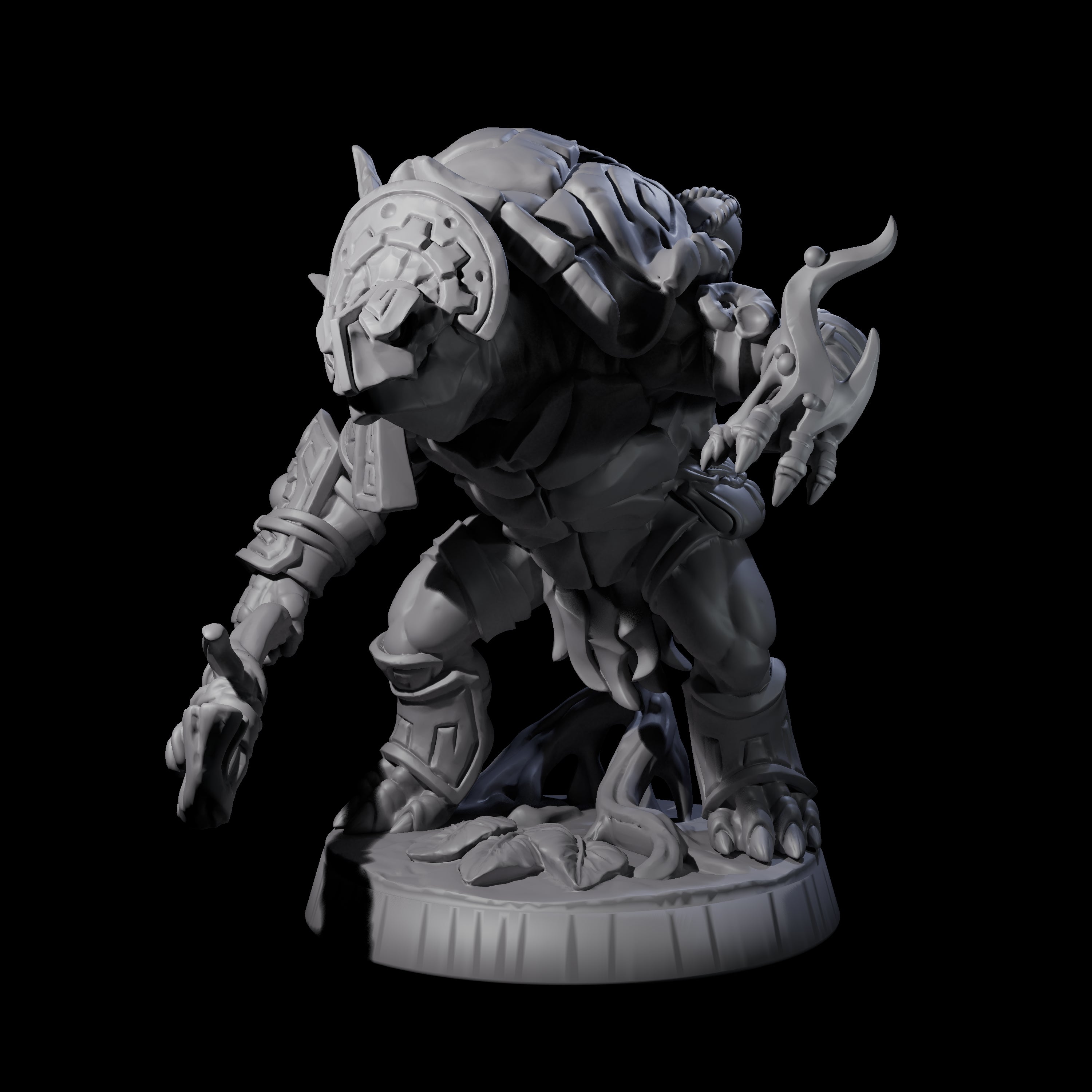 Brave Tortle Warrior A Miniature for Dungeons and Dragons, Pathfinder or other TTRPGs