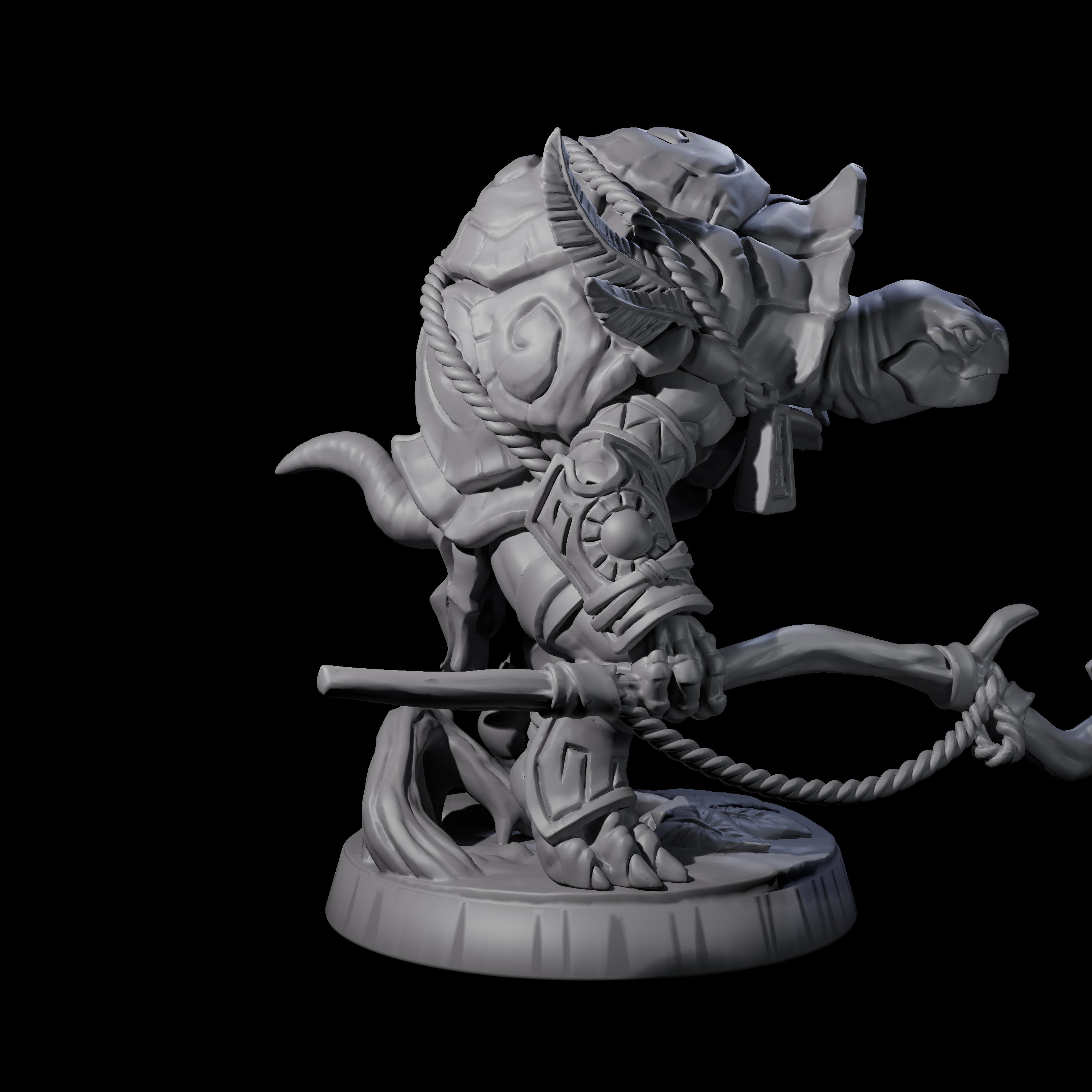 Brave Tortle Warrior A Miniature for Dungeons and Dragons, Pathfinder or other TTRPGs