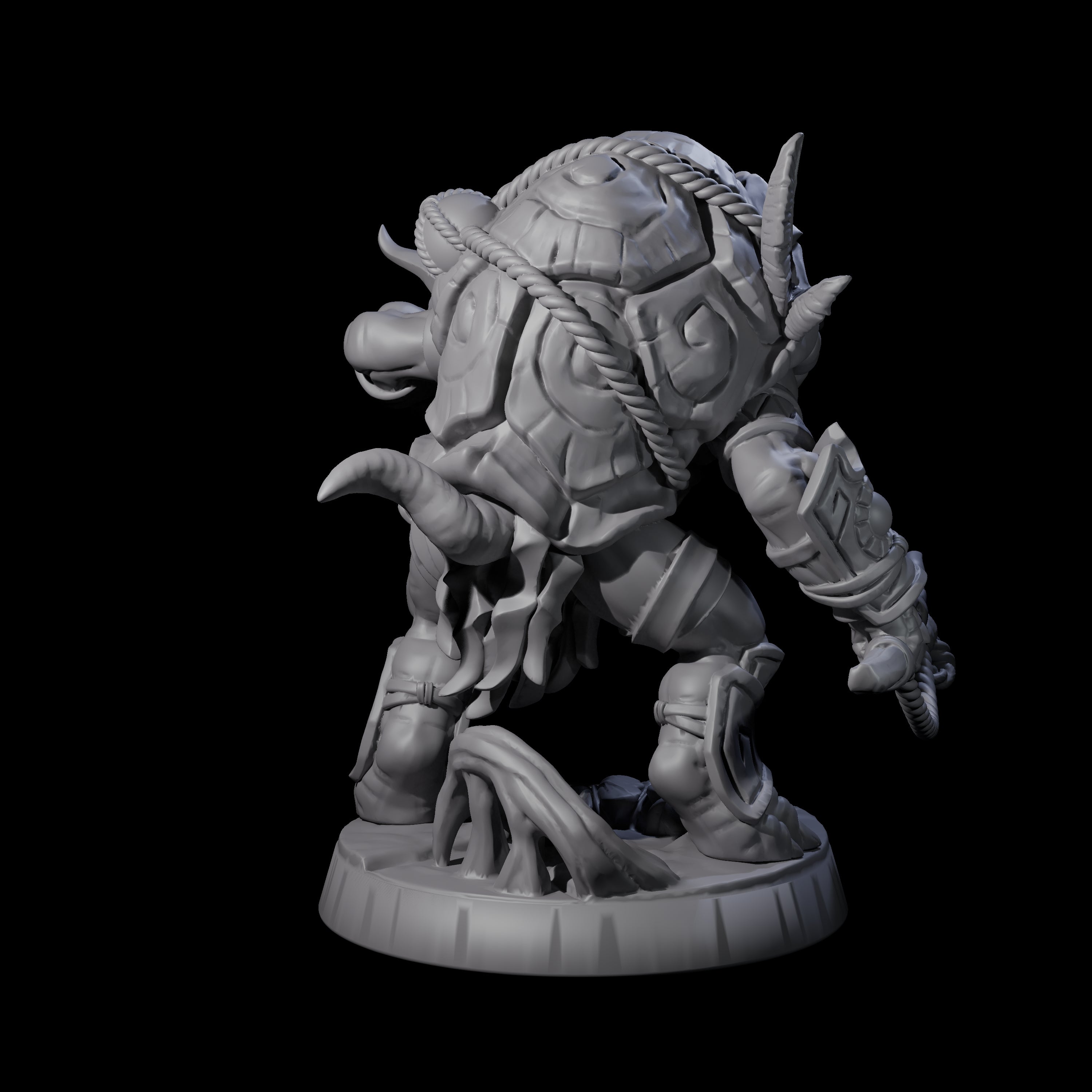 Brave Tortle Warrior A Miniature for Dungeons and Dragons, Pathfinder or other TTRPGs