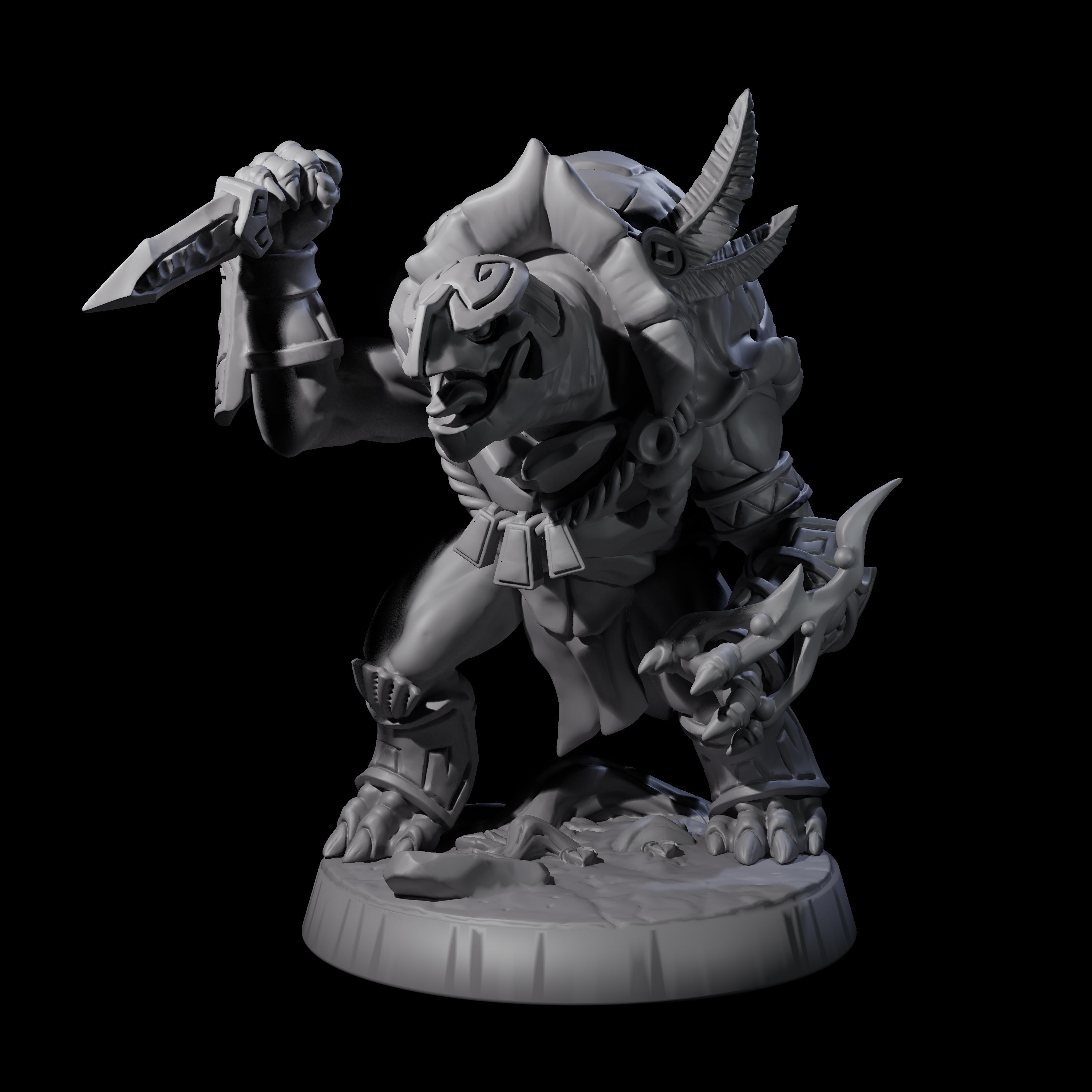 Brave Tortle Warrior B Miniature for Dungeons and Dragons, Pathfinder or other TTRPGs