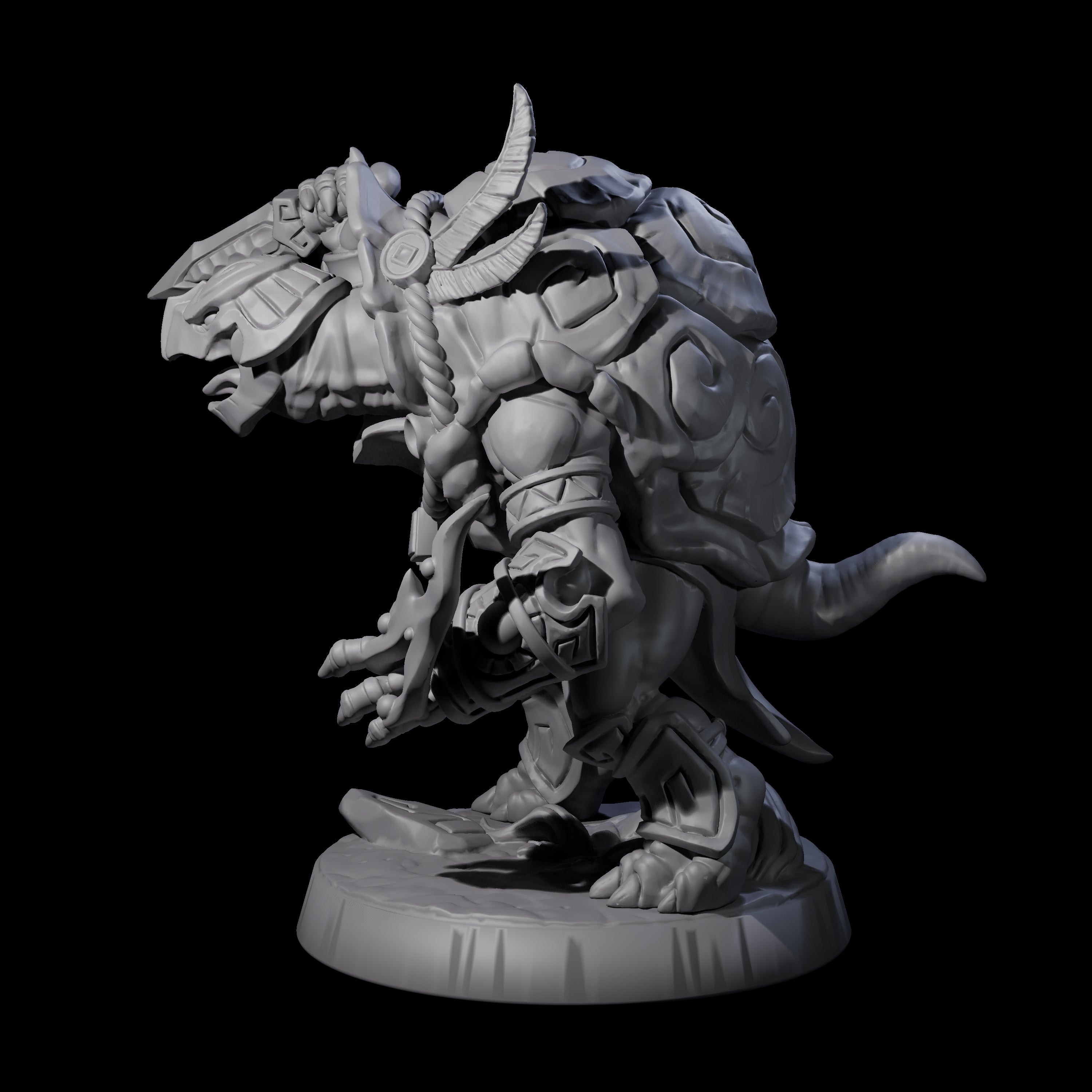 Brave Tortle Warrior B Miniature for Dungeons and Dragons, Pathfinder or other TTRPGs