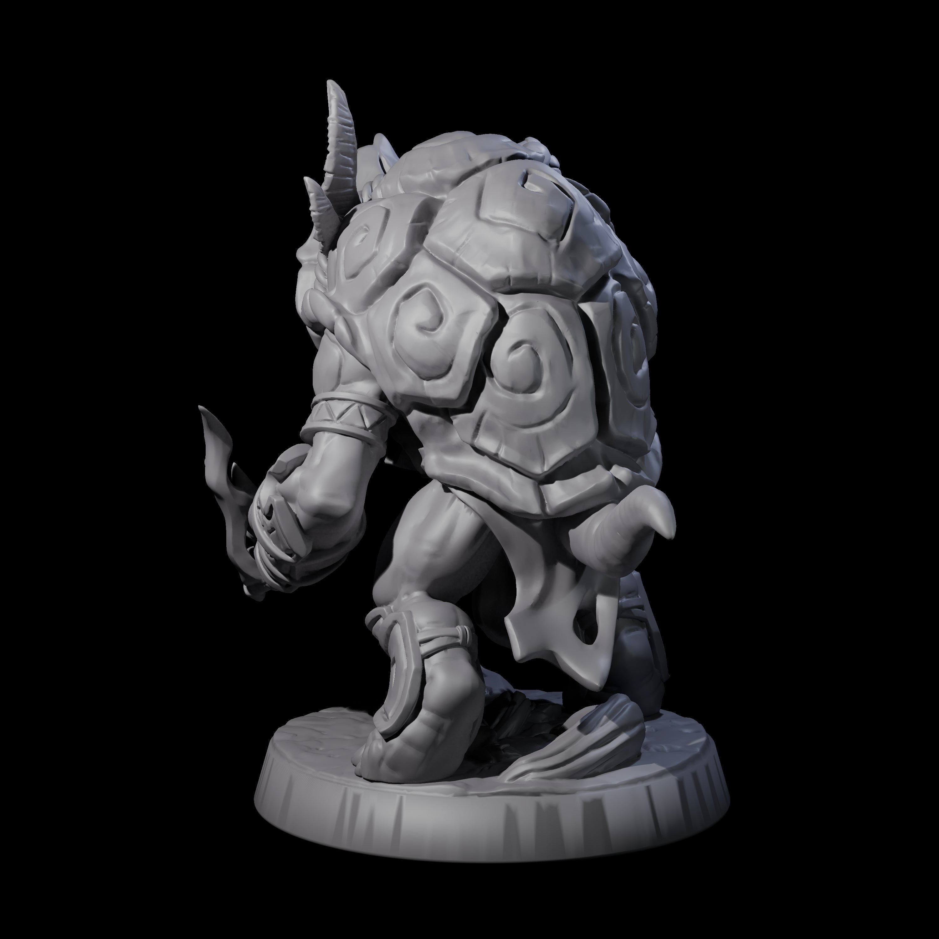 Brave Tortle Warrior B Miniature for Dungeons and Dragons, Pathfinder or other TTRPGs