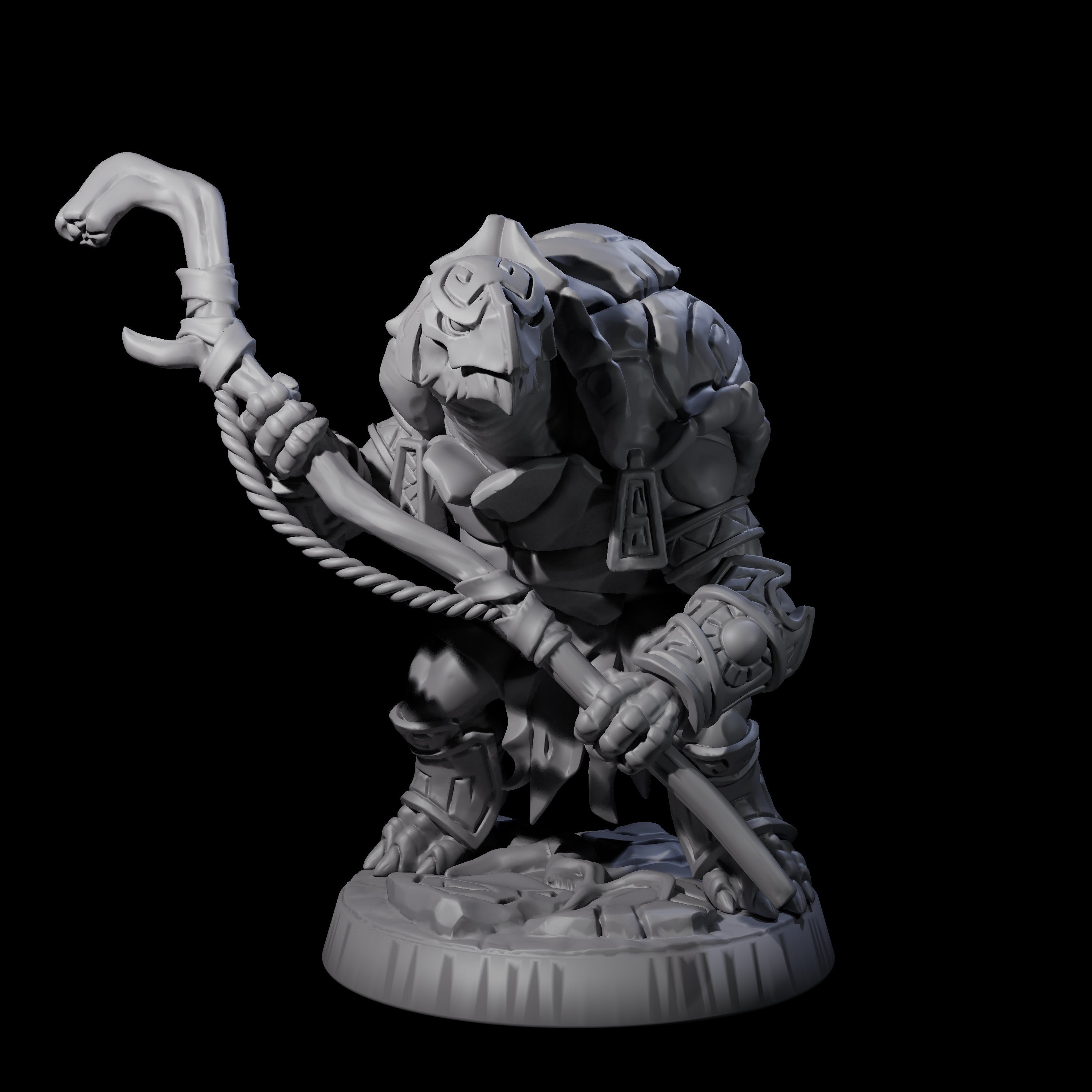 Brave Tortle Warrior C Miniature for Dungeons and Dragons, Pathfinder or other TTRPGs