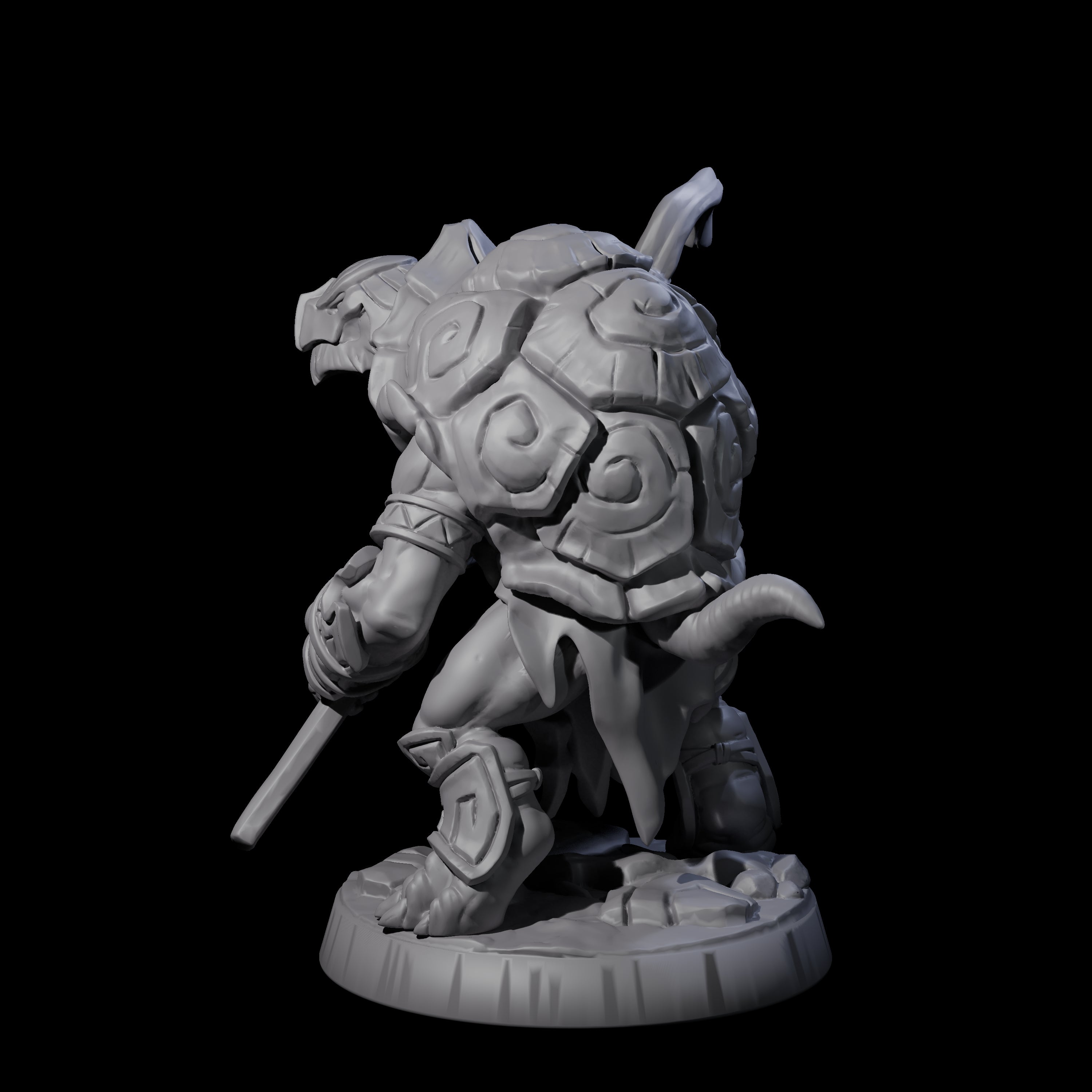 Brave Tortle Warrior C Miniature for Dungeons and Dragons, Pathfinder or other TTRPGs