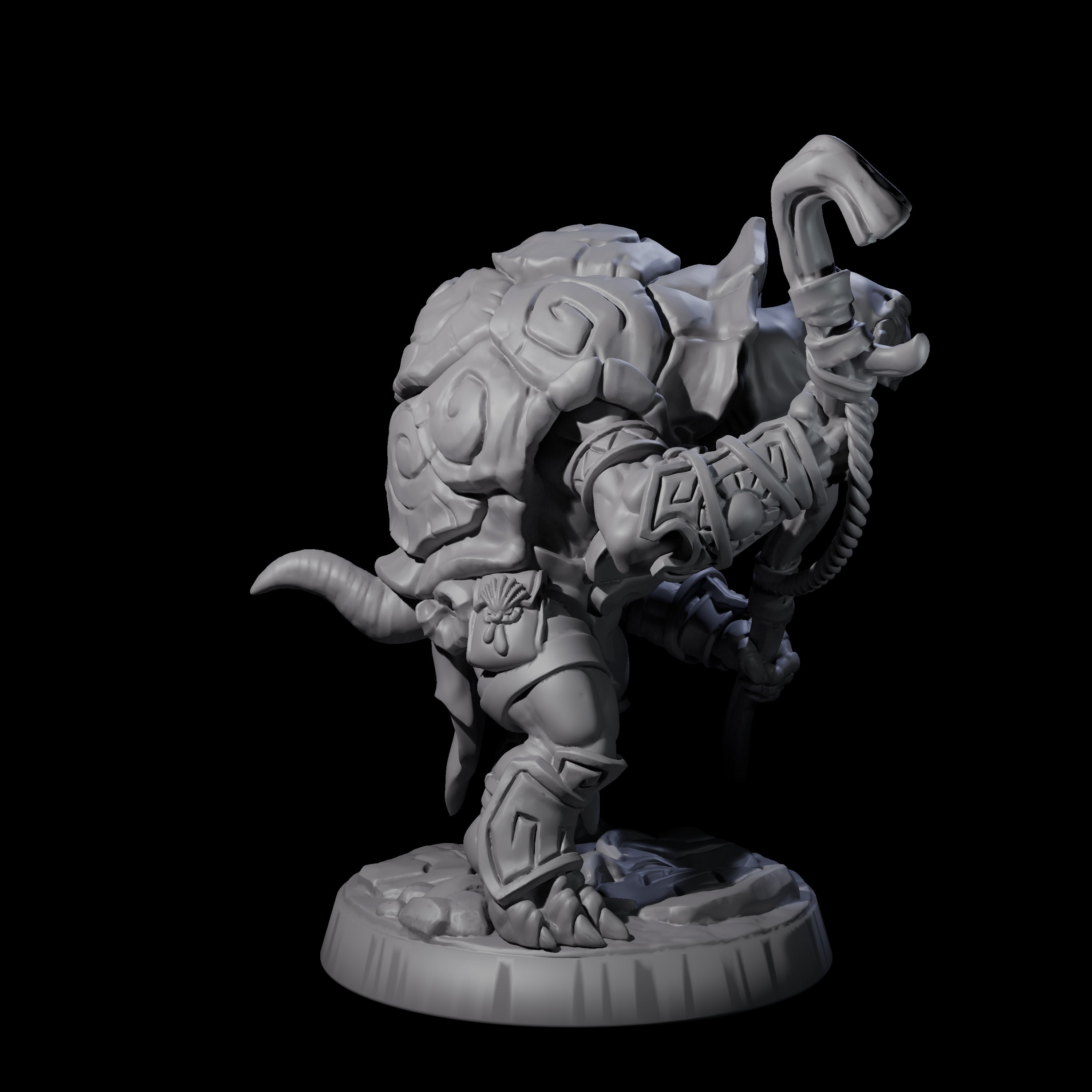 Brave Tortle Warrior C Miniature for Dungeons and Dragons, Pathfinder or other TTRPGs