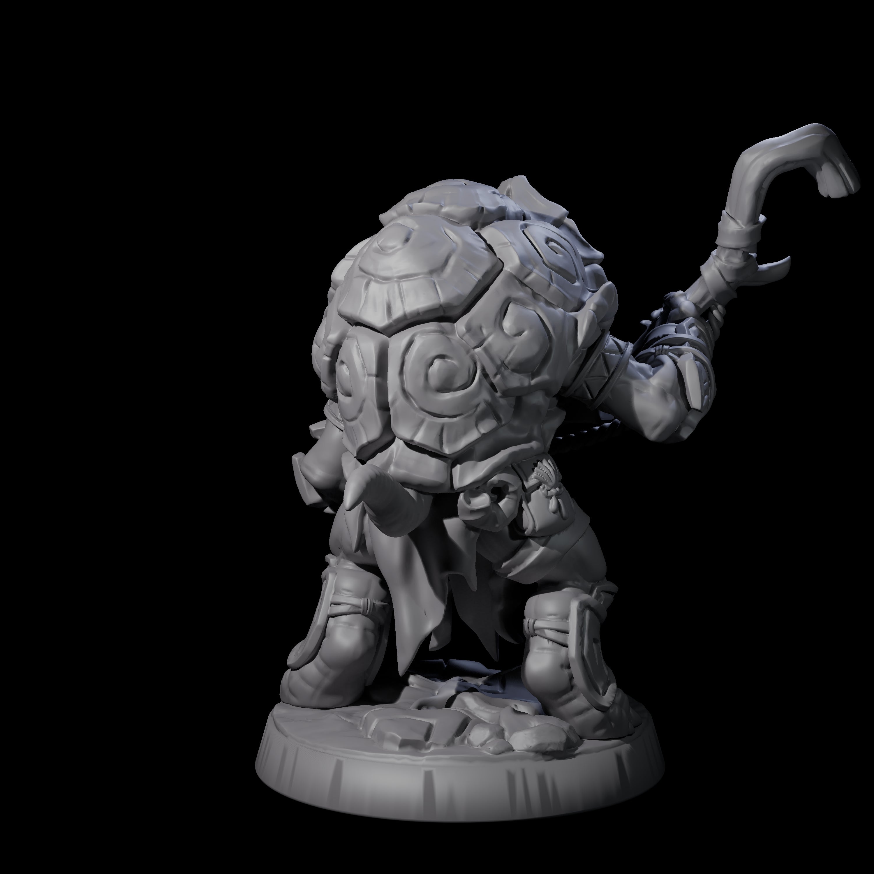 Brave Tortle Warrior C Miniature for Dungeons and Dragons, Pathfinder or other TTRPGs