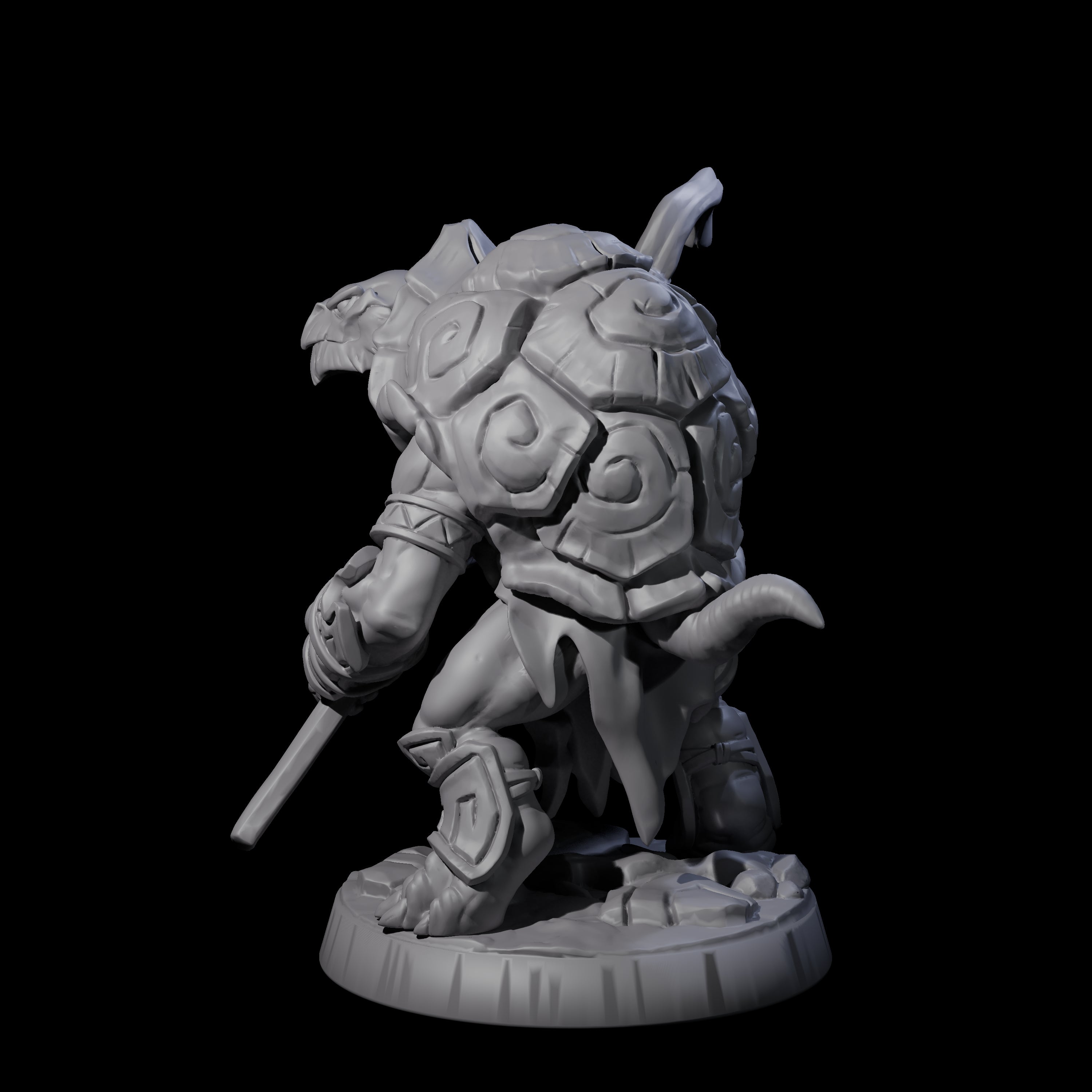 Brave Tortle Warrior C Miniature for Dungeons and Dragons, Pathfinder or other TTRPGs