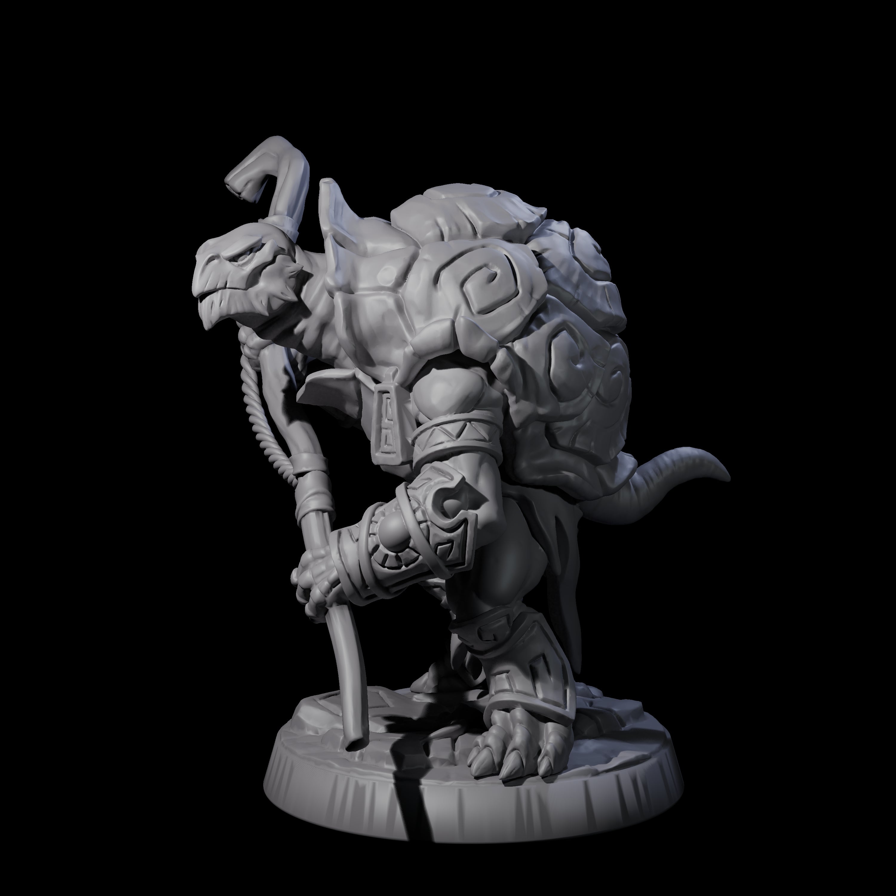 Brave Tortle Warrior C Miniature for Dungeons and Dragons, Pathfinder or other TTRPGs