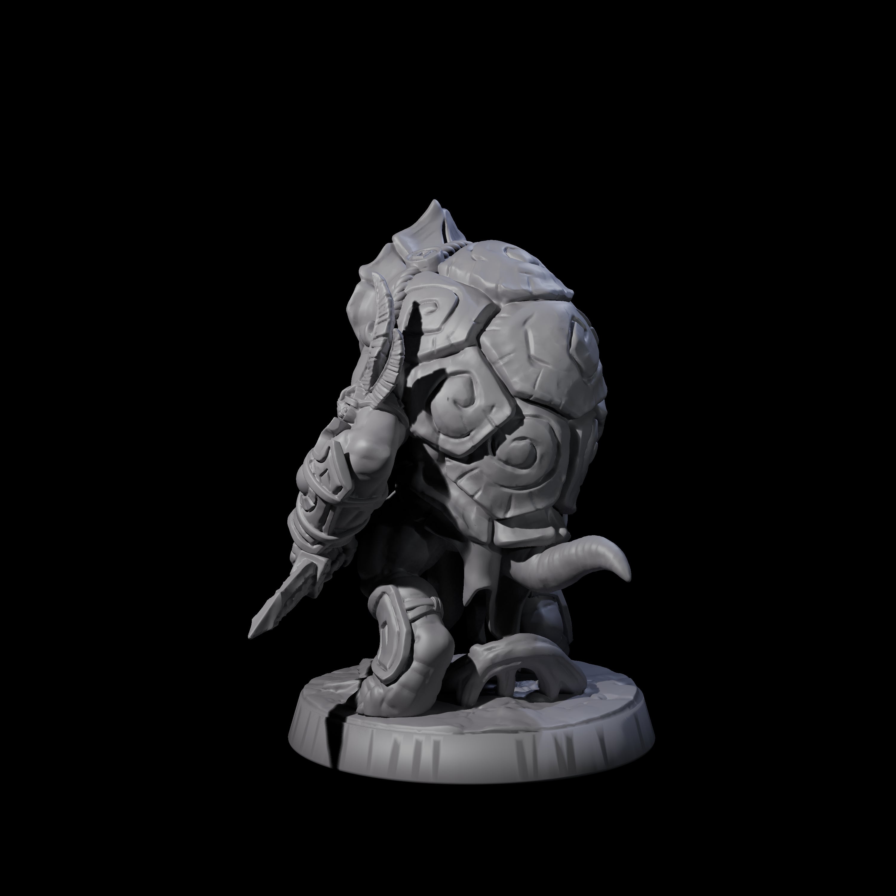 Brave Tortle Warrior D Miniature for Dungeons and Dragons, Pathfinder or other TTRPGs