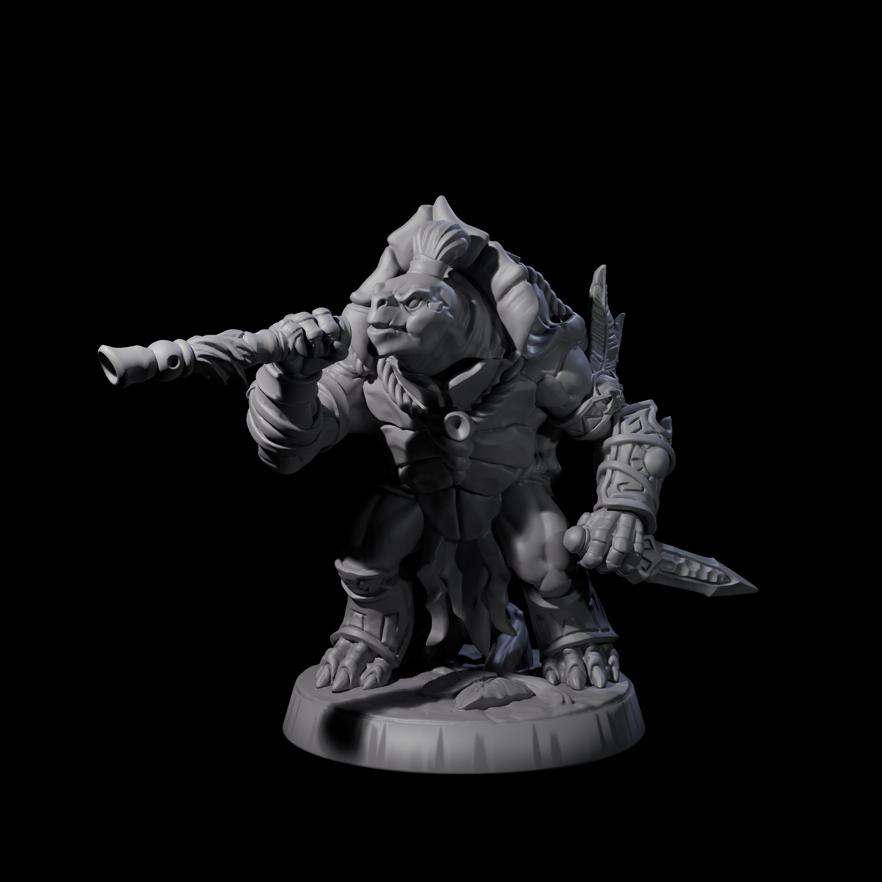 Brave Tortle Warrior D Miniature for Dungeons and Dragons, Pathfinder or other TTRPGs